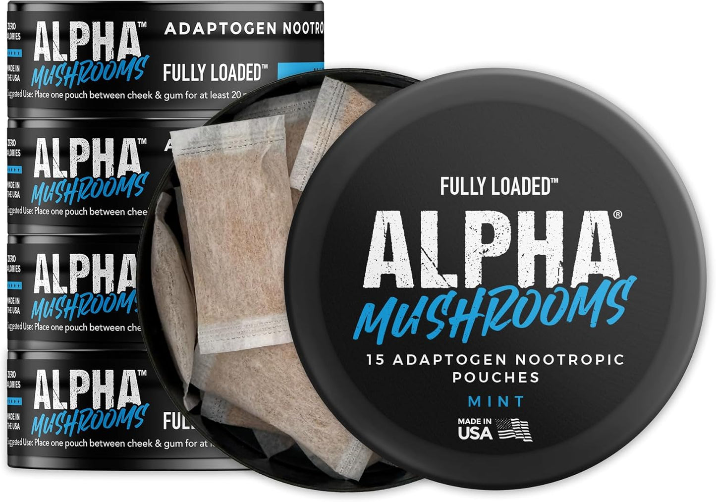 Fully Loaded Alpha Mushrooms - Adaptogen Nootropic Pouches