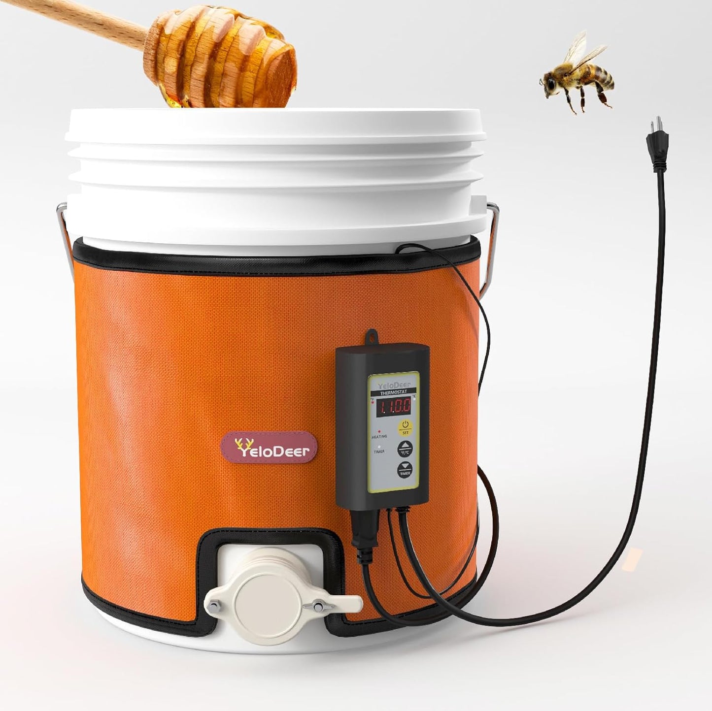 Upgraded 5 Gallon Honey Warmer Bucket Heater with Digital Display