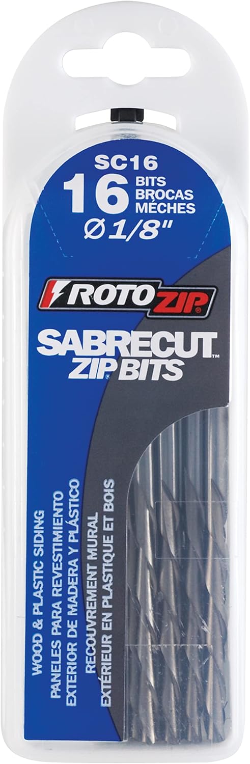 RotoZip SC16 1/8 Inch Sab Recut Zip Bit for Wood and Plastic