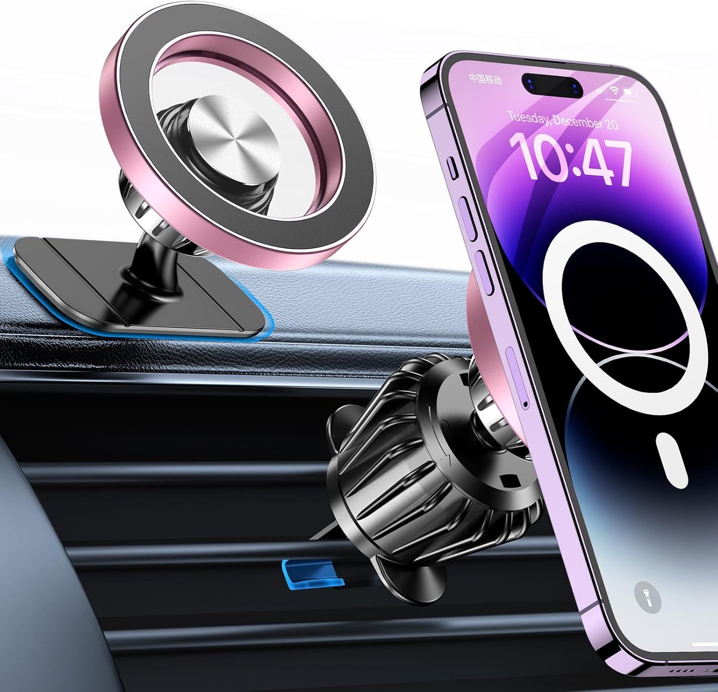 Kaistyle MagSafe Car Mount - 20 Strong Magnets