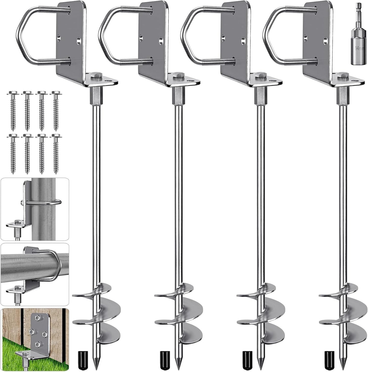 Multi-Purpose Trampoline Stakes Anchors for Secure Installation