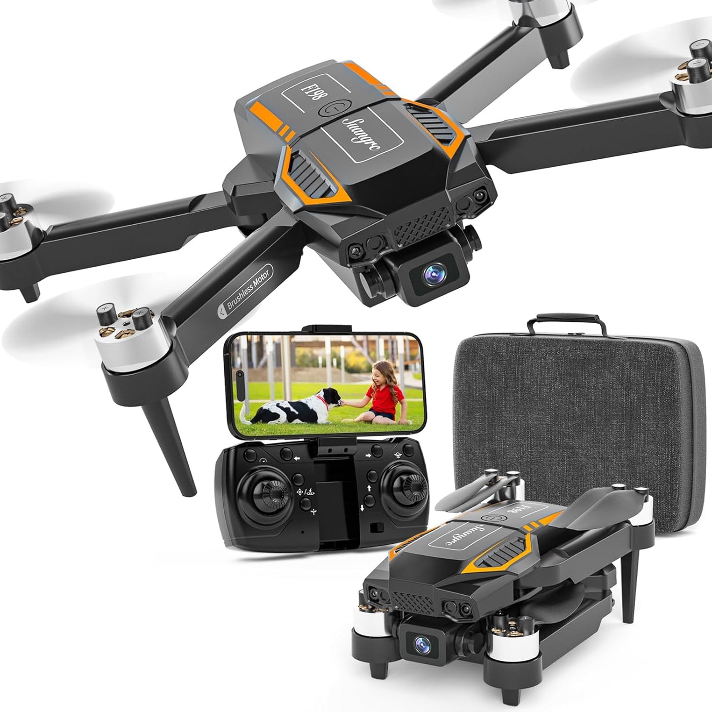 Foldable WiFi FPV Drone, 720P HD Camera, 90 Lens