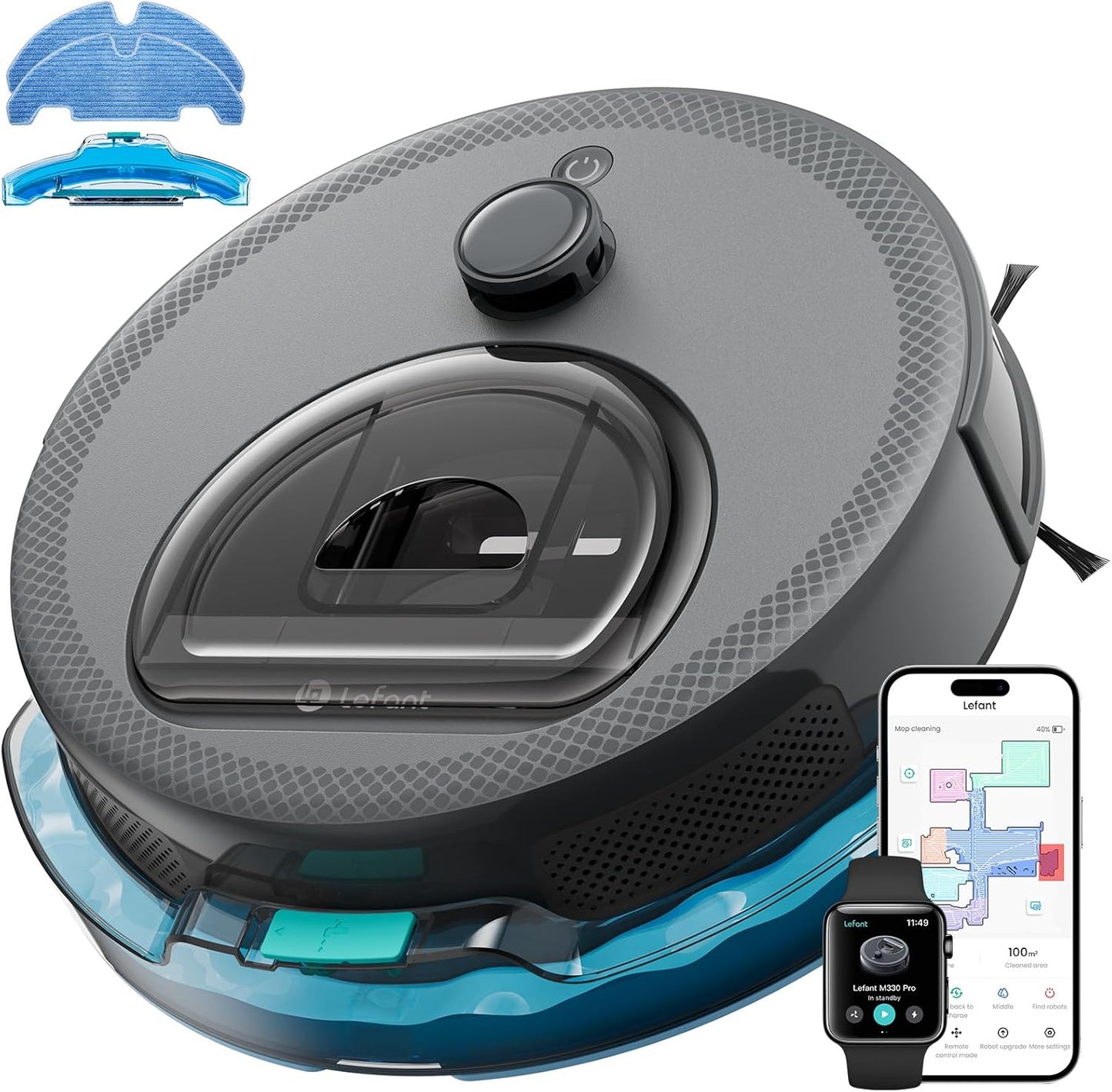 Lefant LiDAR Robot Vacuum and Mop with 5000Pa Suction Power