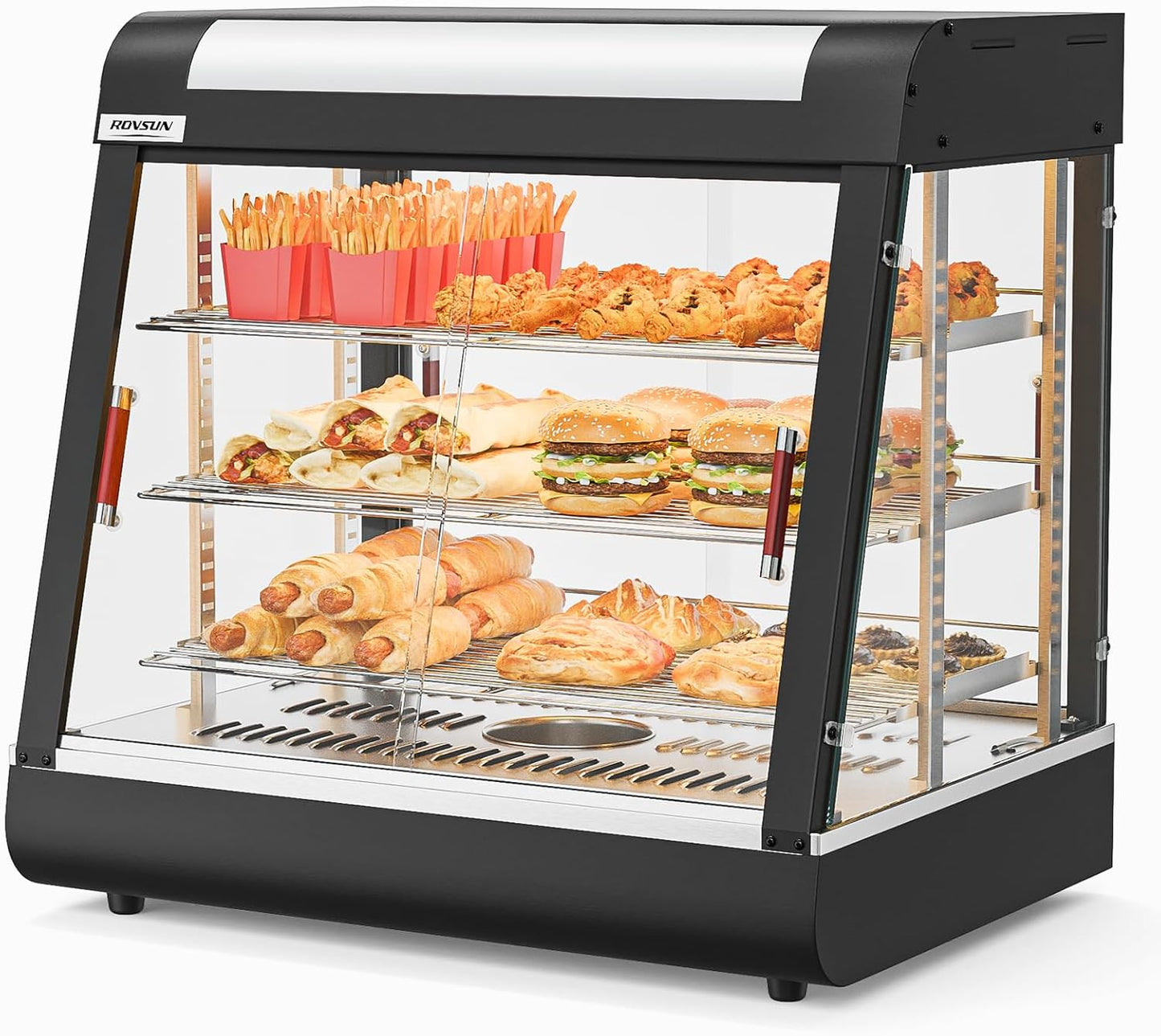 ROVSUN 26in Commercial Food Warmer Display for Pizza & More