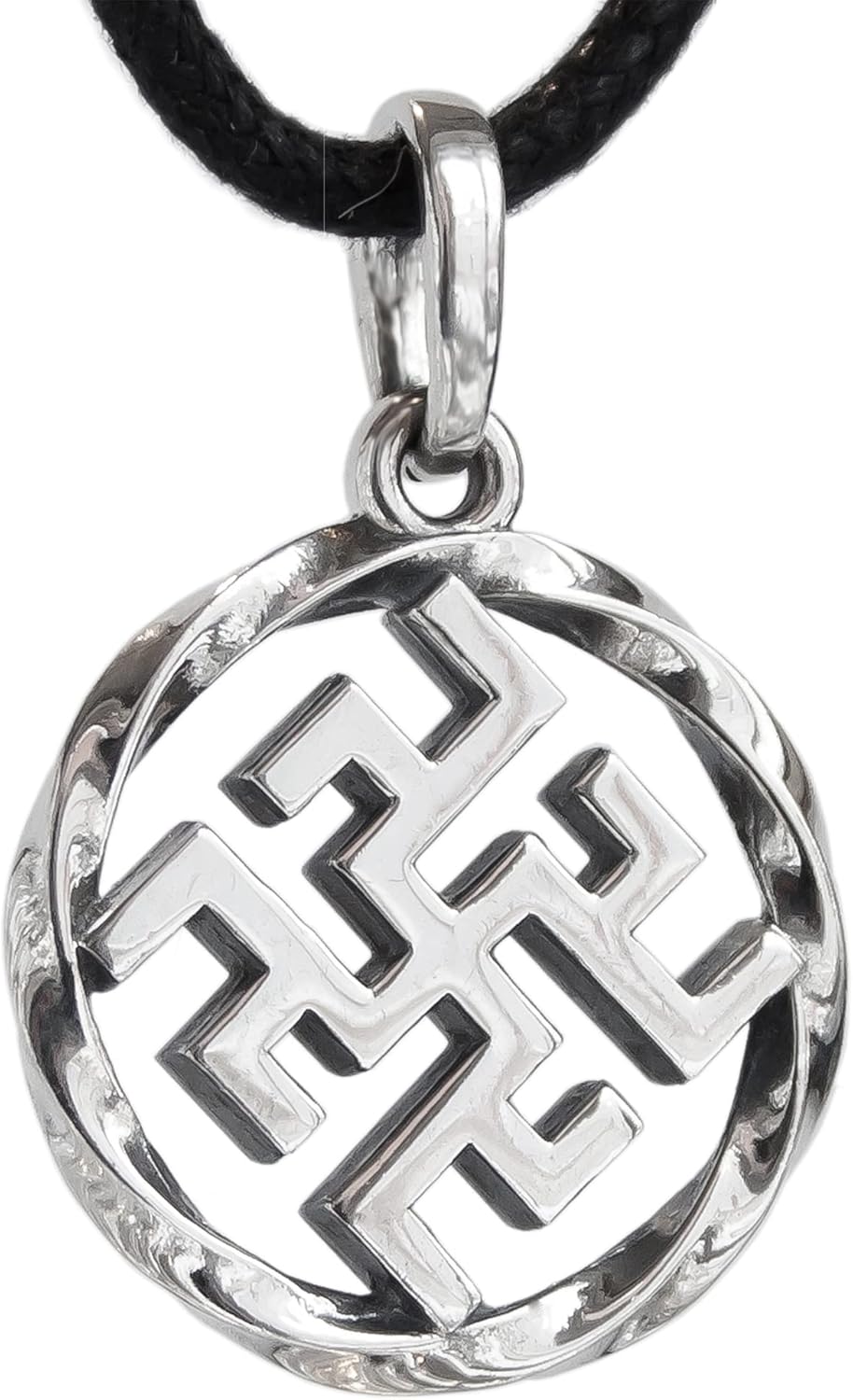 925 Sterling Silver Viking Thunder Cross Necklace for Protection