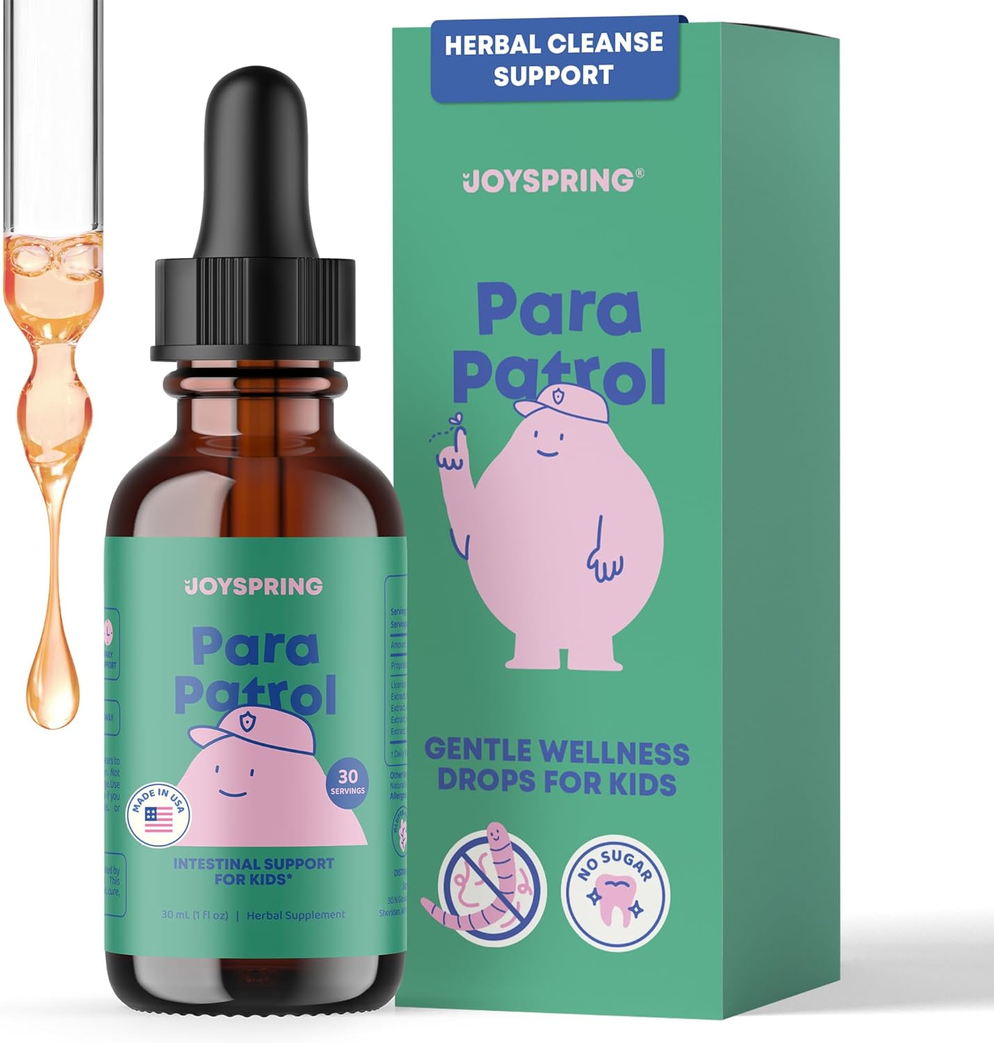 JoySpring ParaPatrol Kids Herbal Blend for Digestive Health