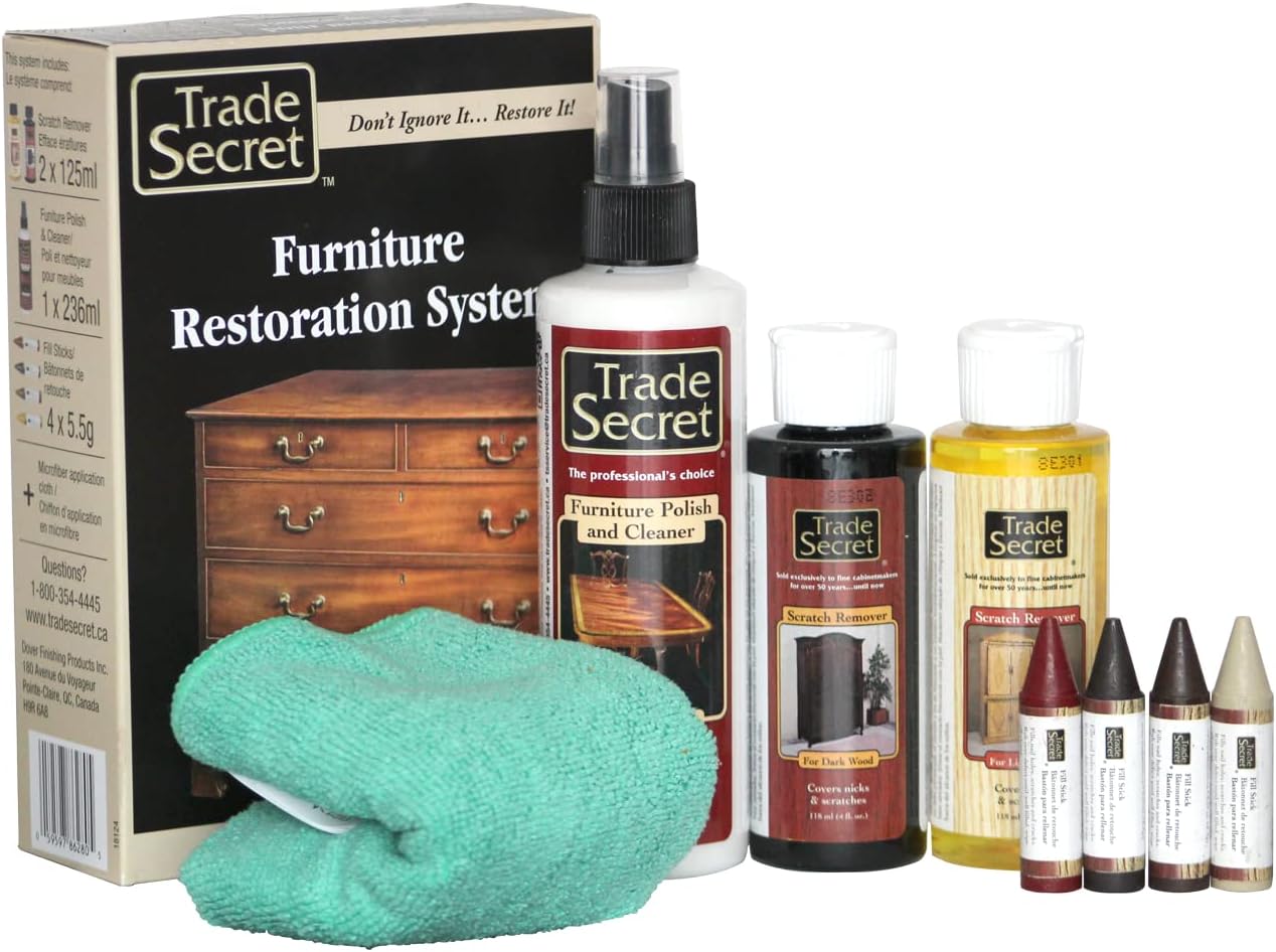 Trade Secret Complete Wood Furniture Restoration Kit for All Surfaces
