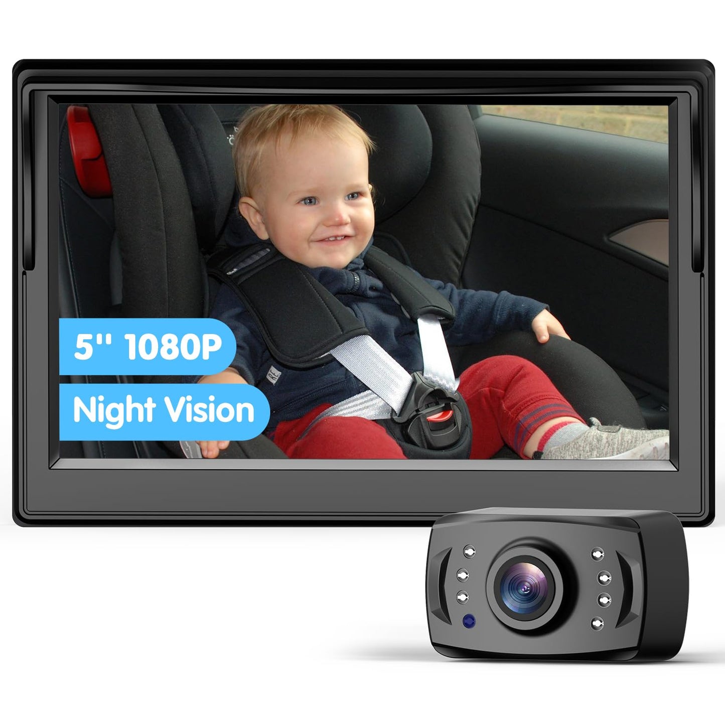 Itomoro Baby Car Camera - 5''HD Display & Night Vision