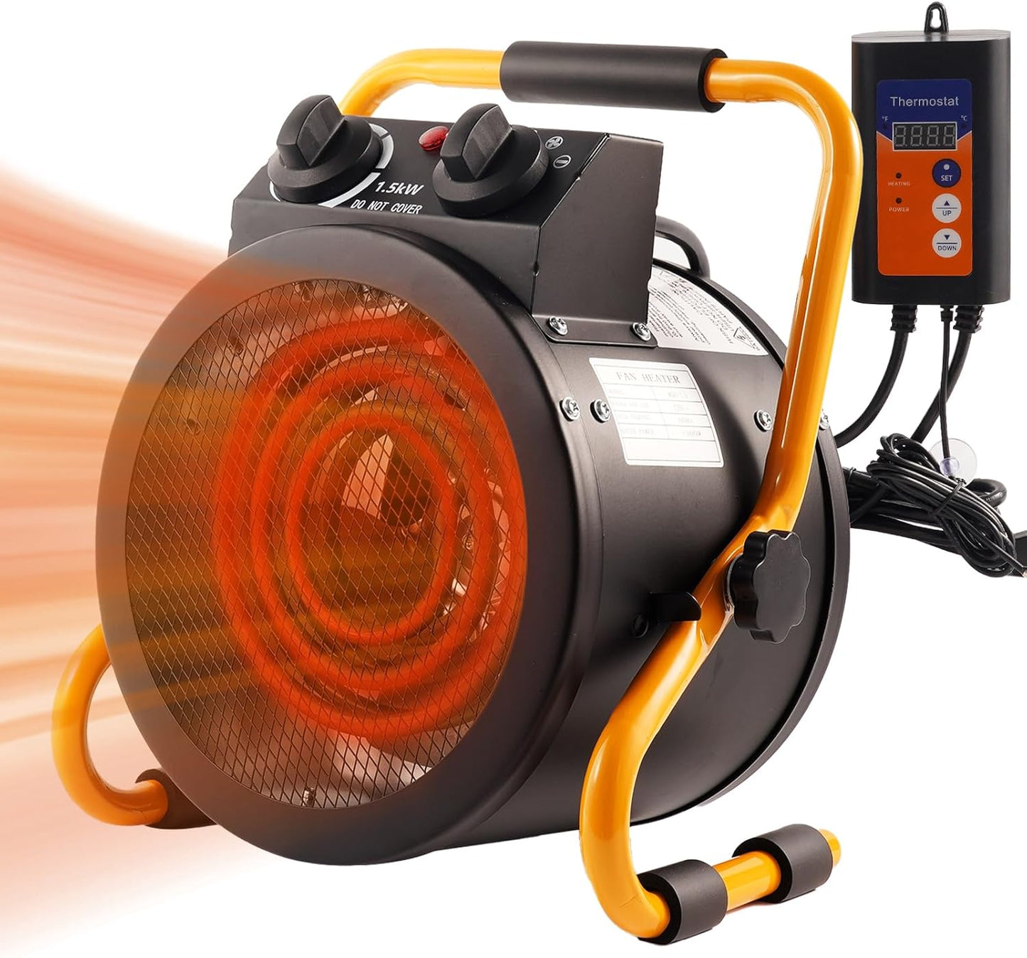 Linsion 1500W Portable Greenhouse Heater: Fast Heating, Winter Plant Protection