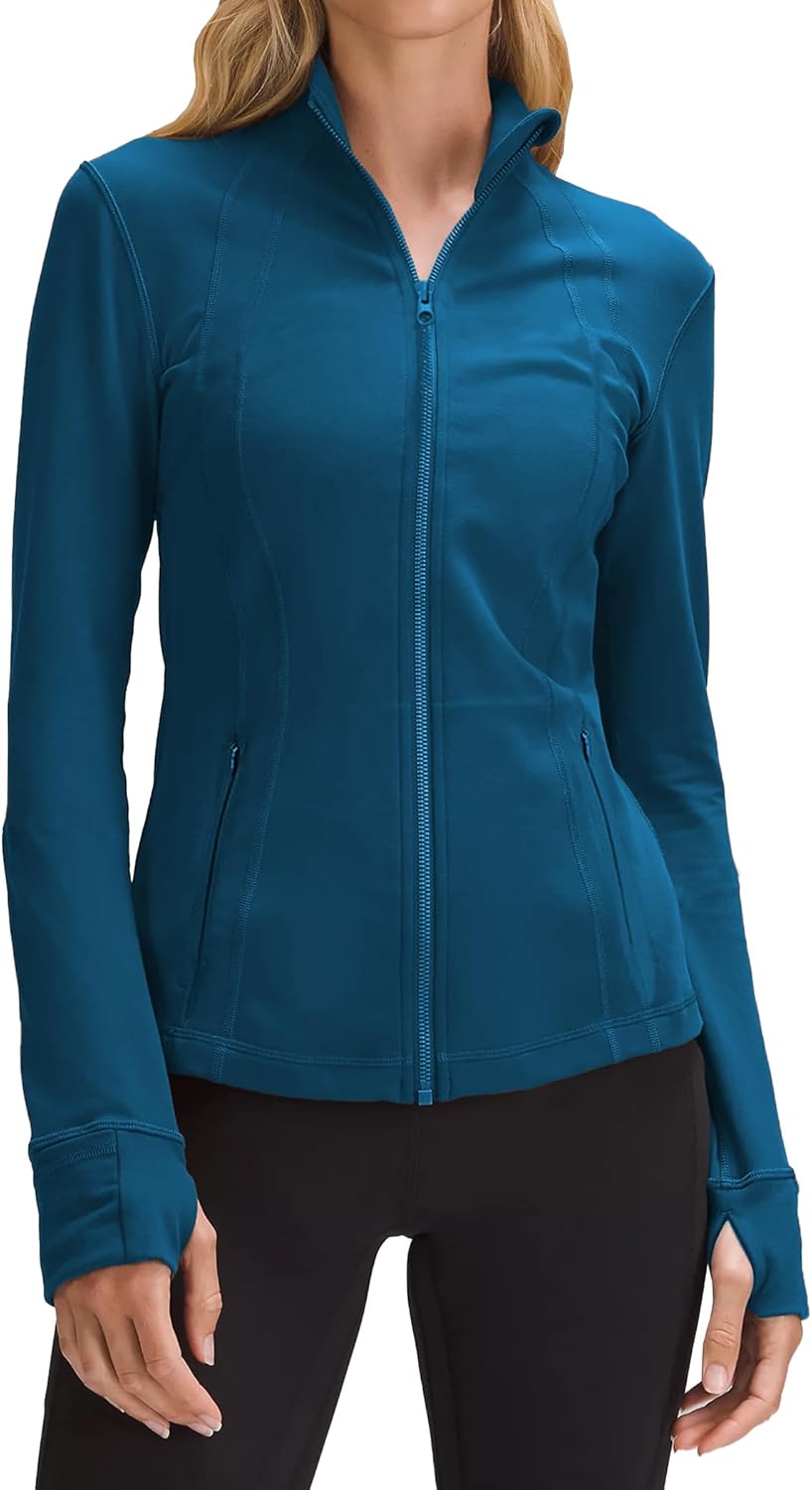 PINSPARK Women's Running Jacket: Lightweight Athletic Zip Up