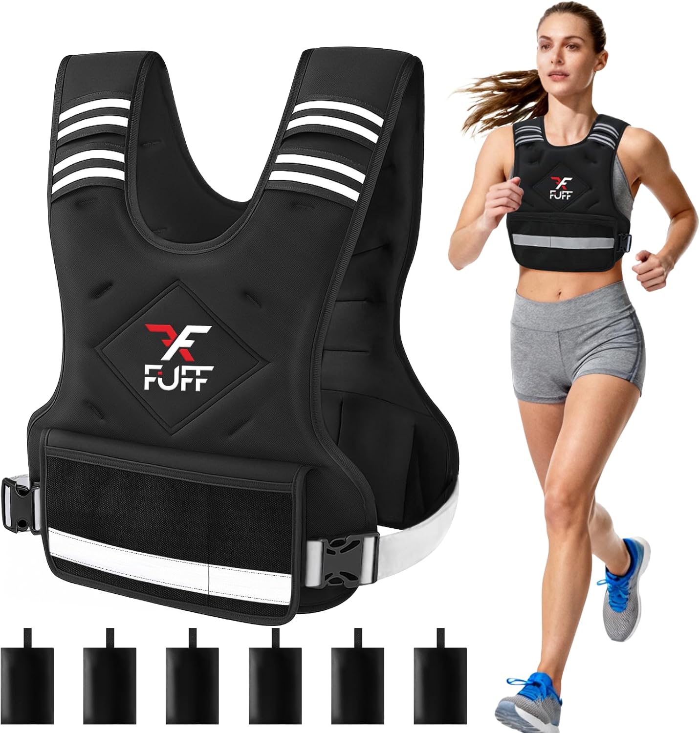 FUFF Adjustable Weighted Vest for Women - Perfect for Training