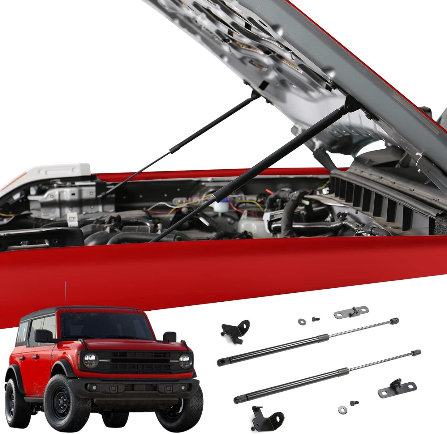 Mabett Front Bonnet Hood Lift Supports for Ford Bronco 2021-2025