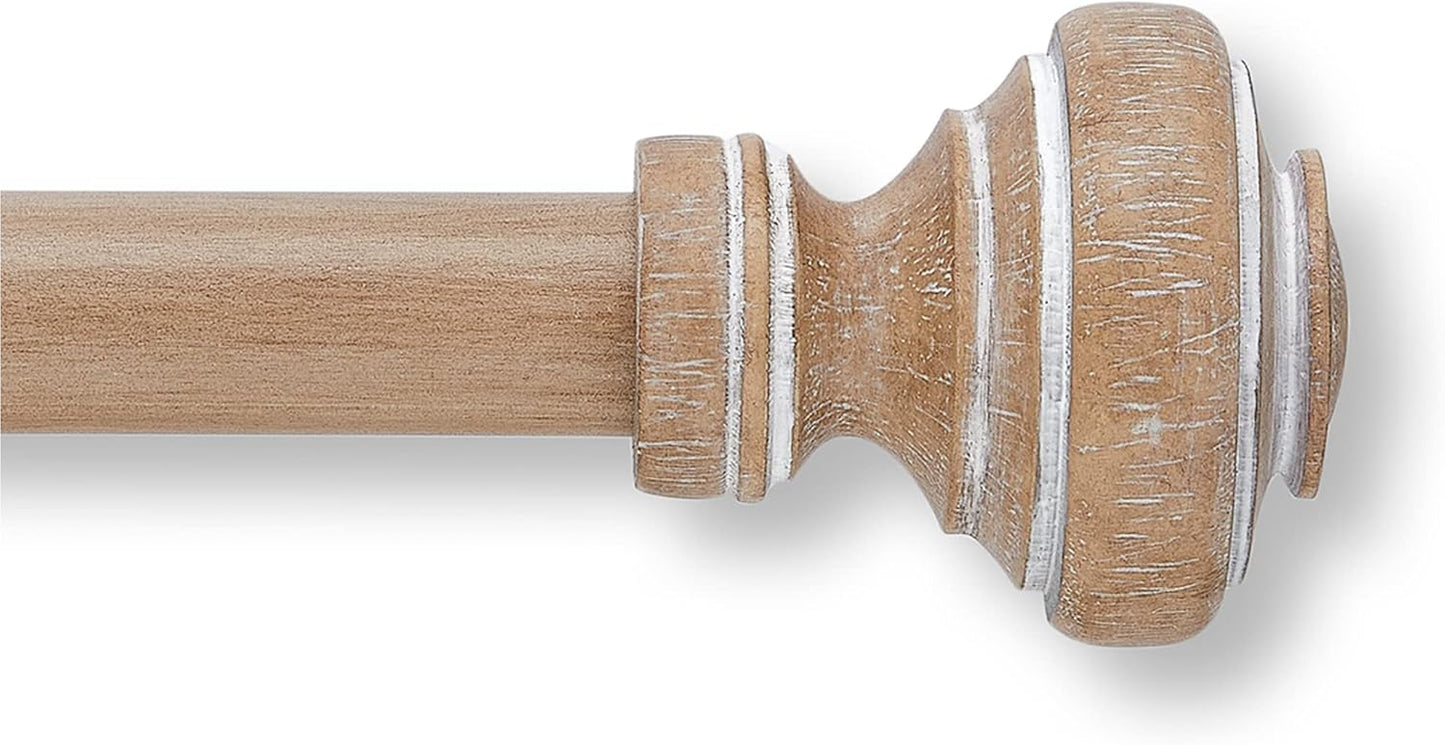 Adjustable Curtain Rod Set w/ Unique Doorknob Finials