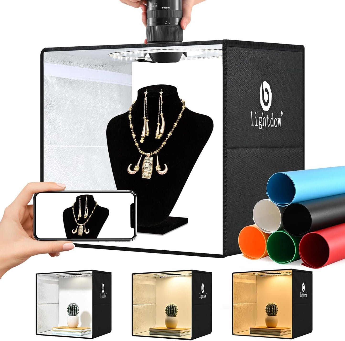 Lightdow 16x16x12 Photo Studio Light Box for Perfect Shots