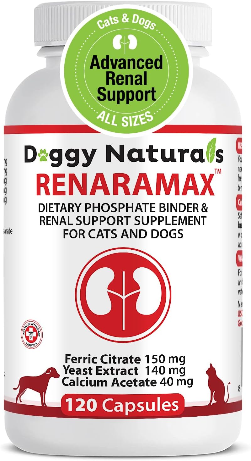 RENARAMAX Dietary Phosphate Binder for Cats and Dogs 120 Count