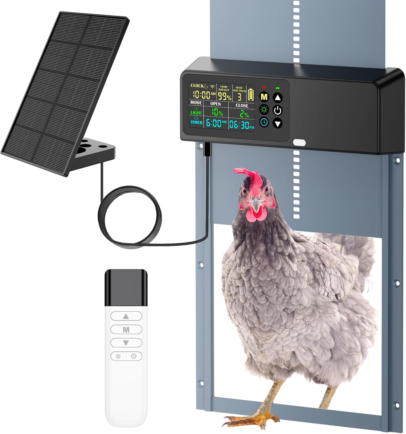 Automatic Chicken Coop Door with Solar Power and Remote Control