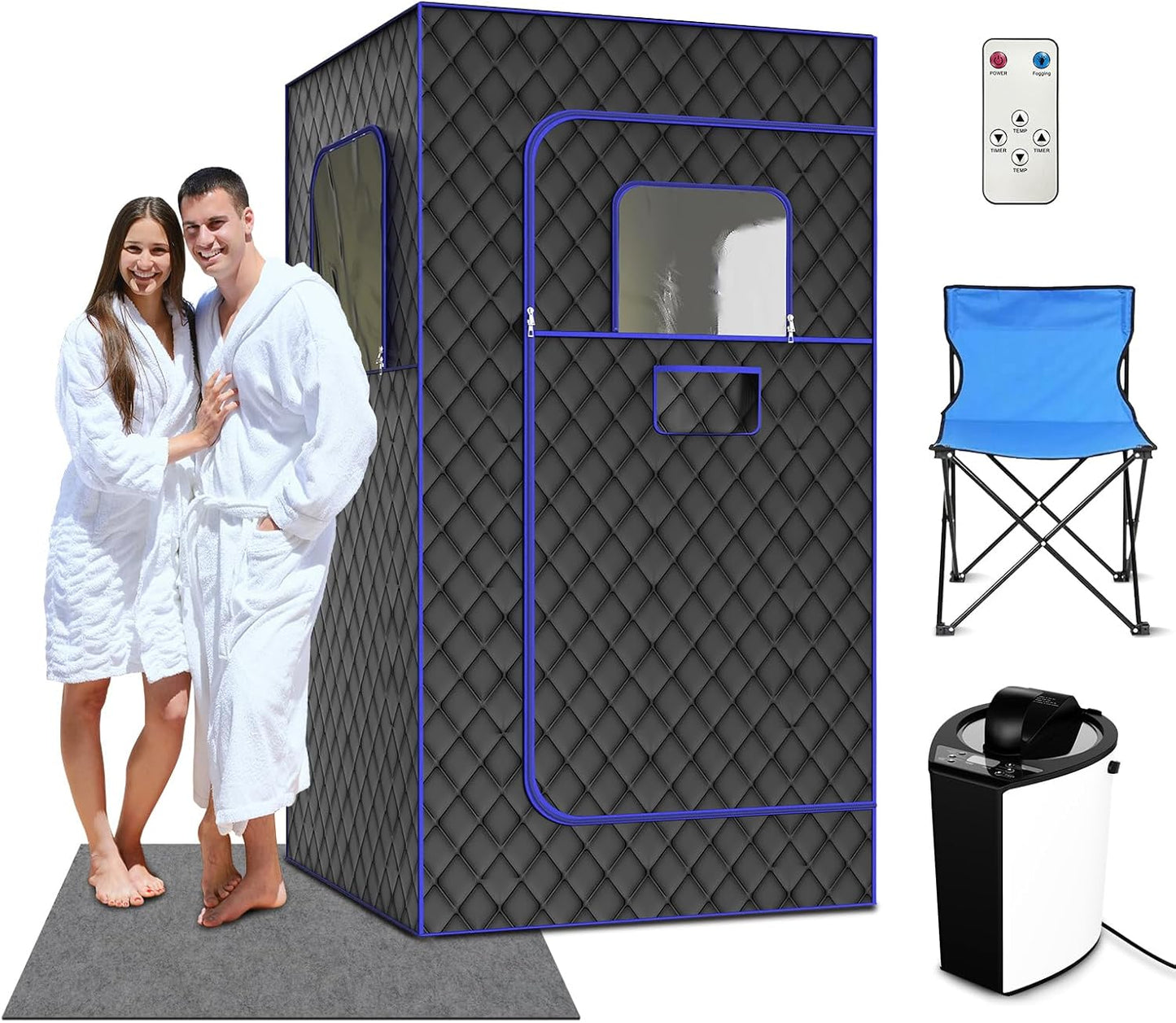 Portable Sauna Tent with 3L Steamer & Remote Control