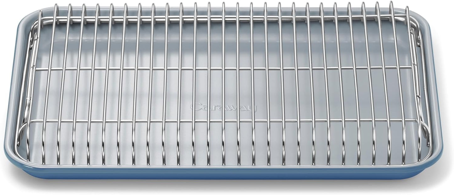 Caraway Non-Stick Ceramic Baking Sheet with Cooling Rack for Baking