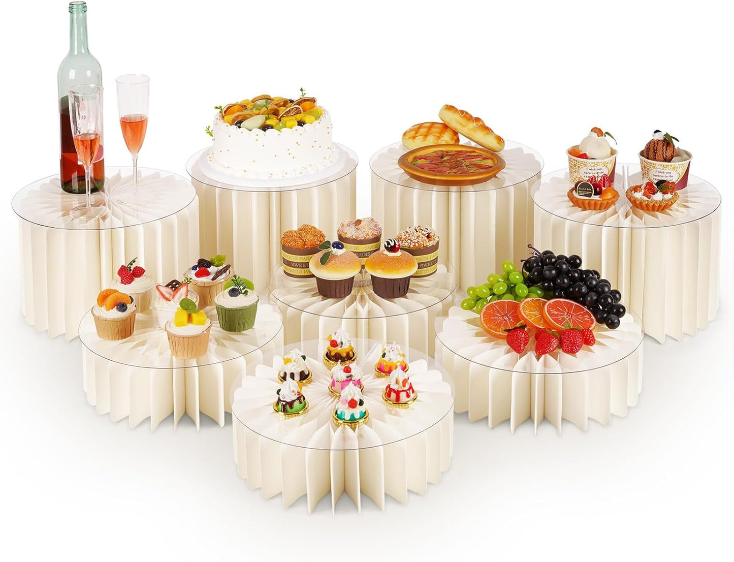 8 Pcs Buffet Risers for Stunning Food Displays at Events
