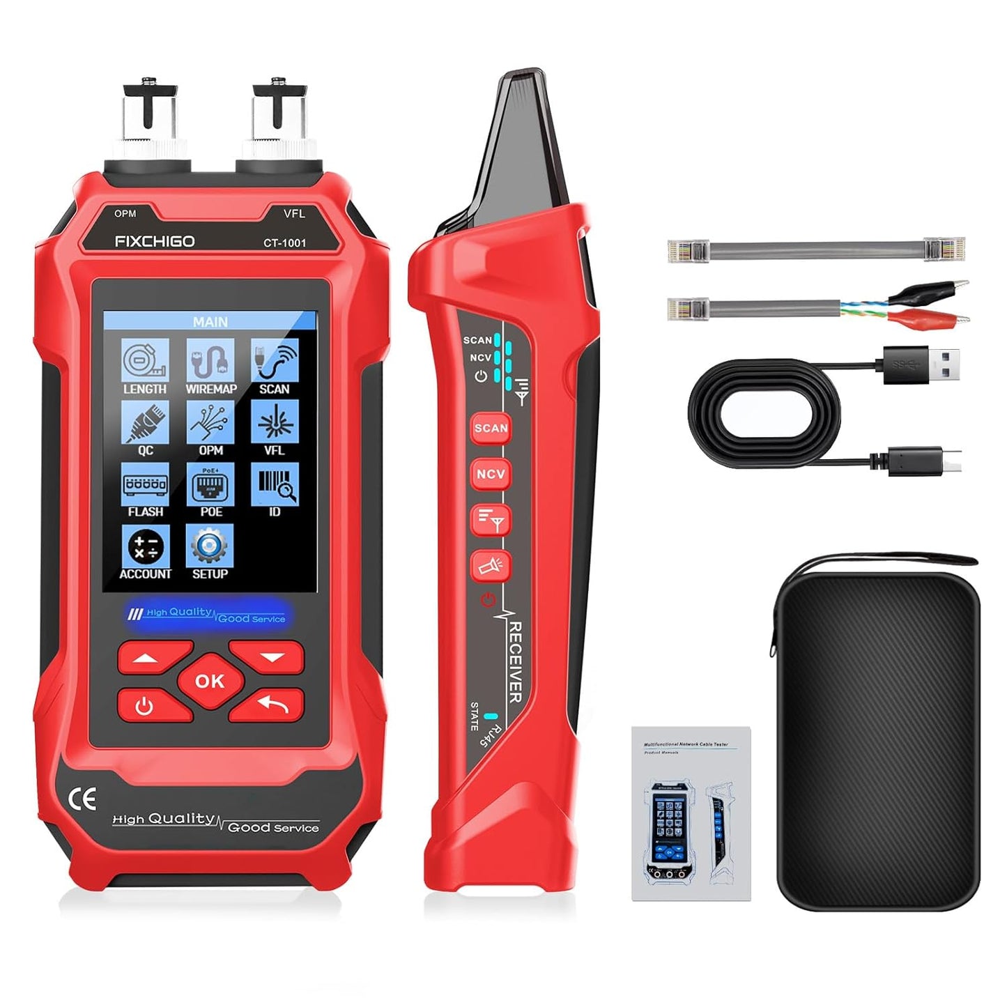10 in 1 Network Cable Tester for CAT5 CAT6 Ethernet and More