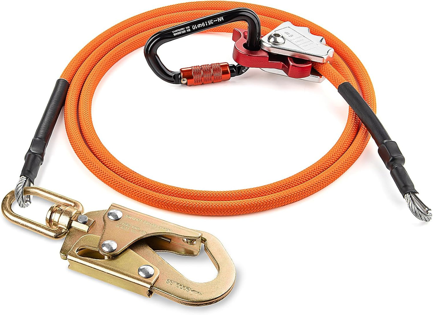 TRSMIMA Steel Wire Core Flipline Arborist Climbing Lanyard Kit