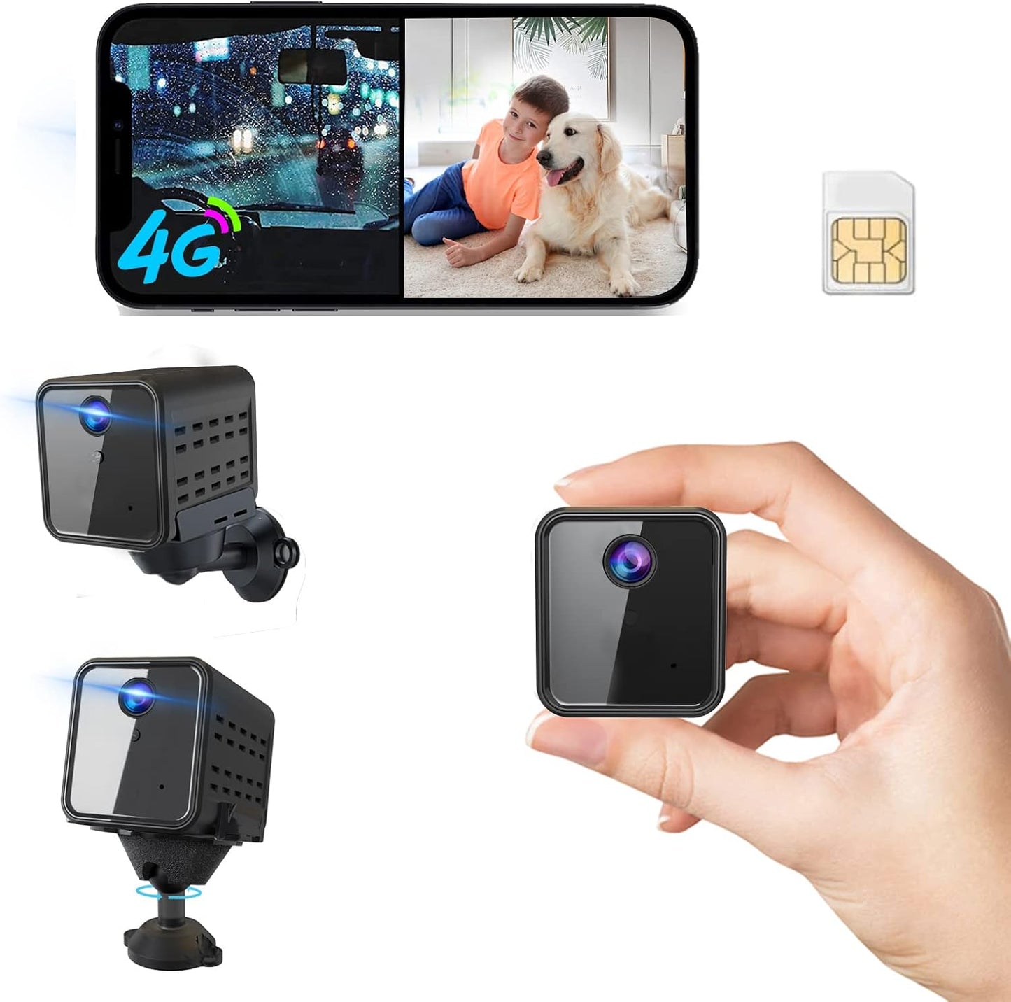 4K Cellular Security Camera with Radar Motion Sensor for Safety