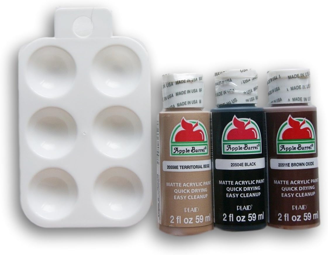 Apple Barrel Acrylic Paint Set - Rich Earth Tones