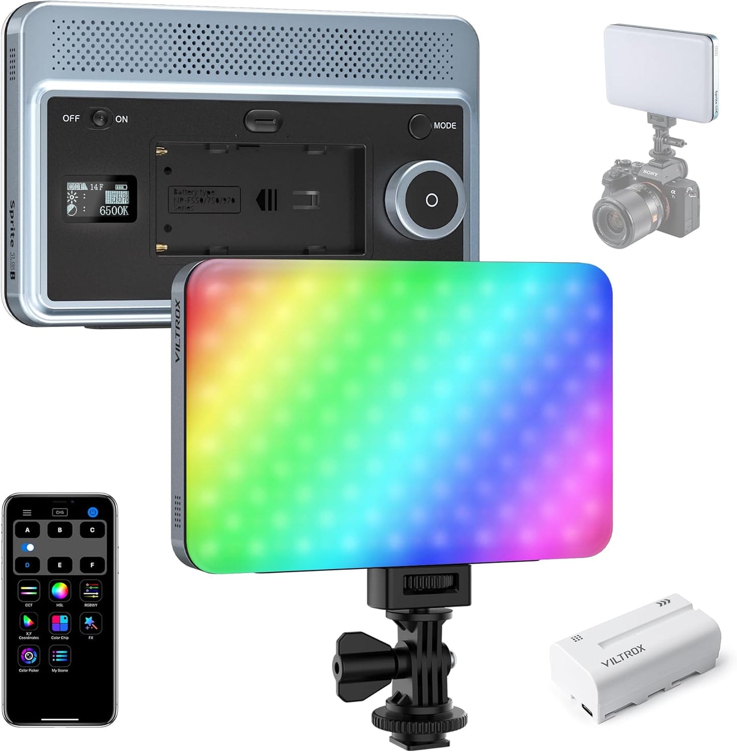 VILTROX 15C RGB LED Panel Light for Stunning Photography