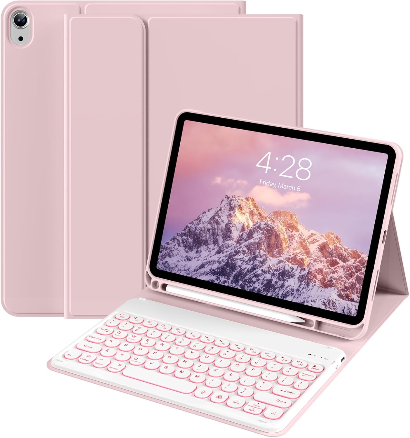 iPad 11th 10th Generation Case with Backlit Keyboard and Holder