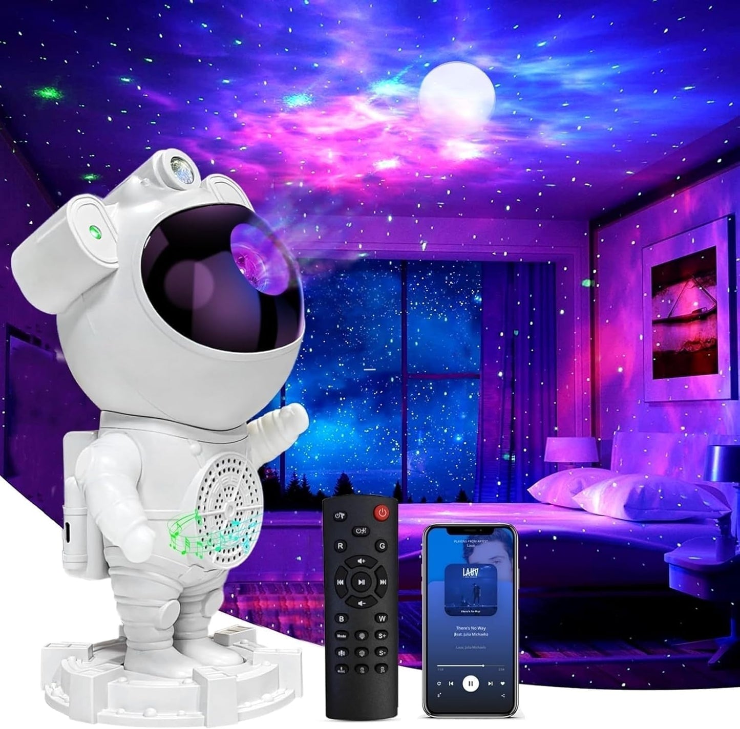 Galaxy Night Light with Bluetooth Speaker