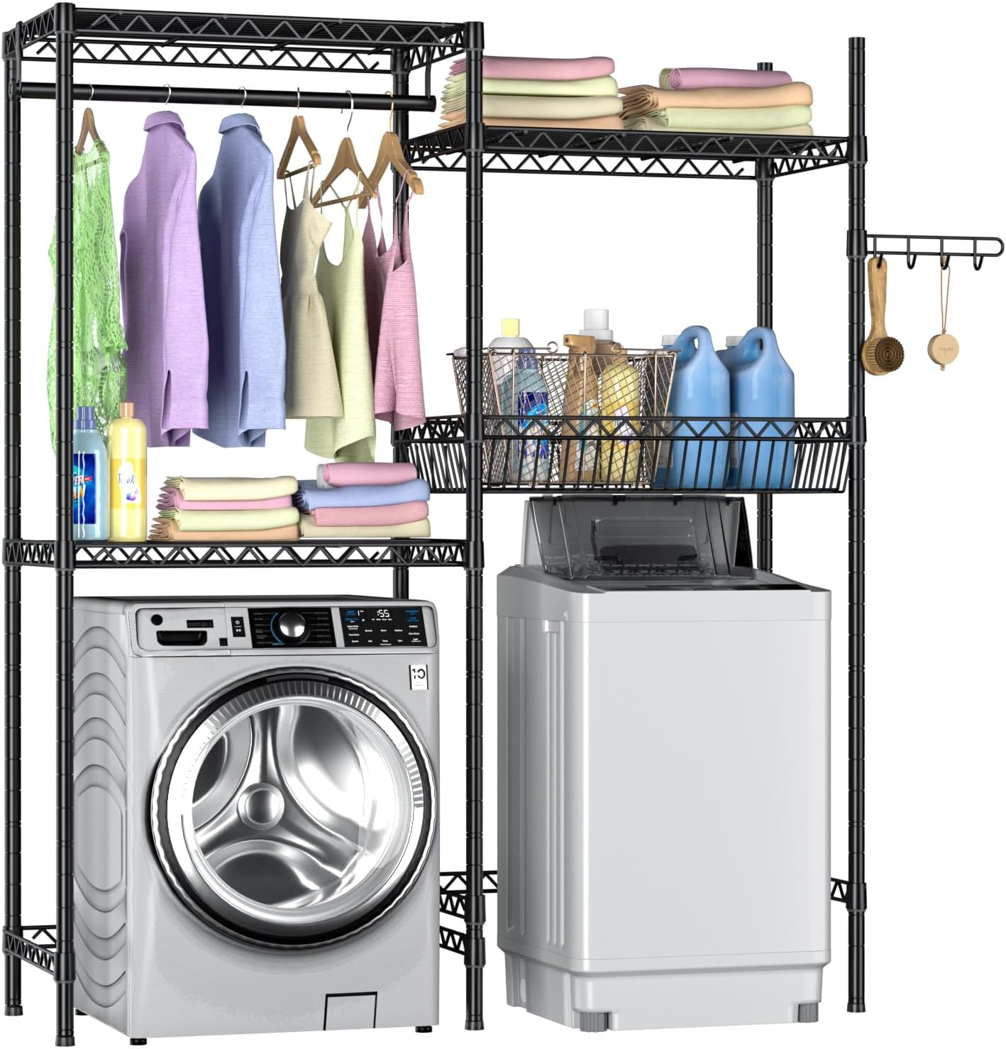 Over Washer and Dryer Shelves for Laundry Room Storage Solution