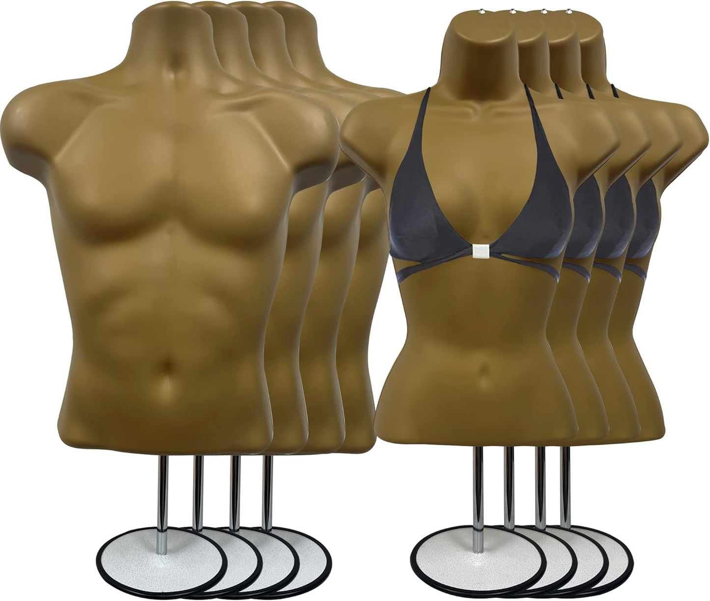 DisplayTown Male and Female Mannequin Torso for Clothing Display