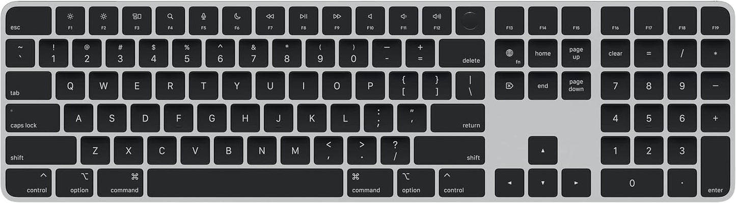 Renewed Apple Magic Keyboard: Touch ID, Numeric Keypad - Silicon Macs - Matte Black