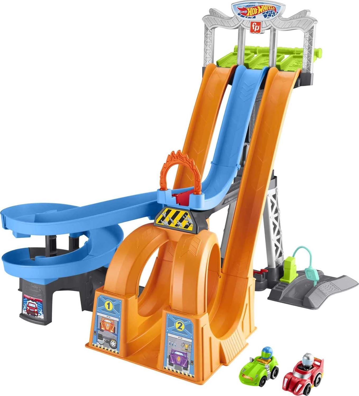 Fisher-Price Little People Toddler Toy Hot Wheels Racing Loops