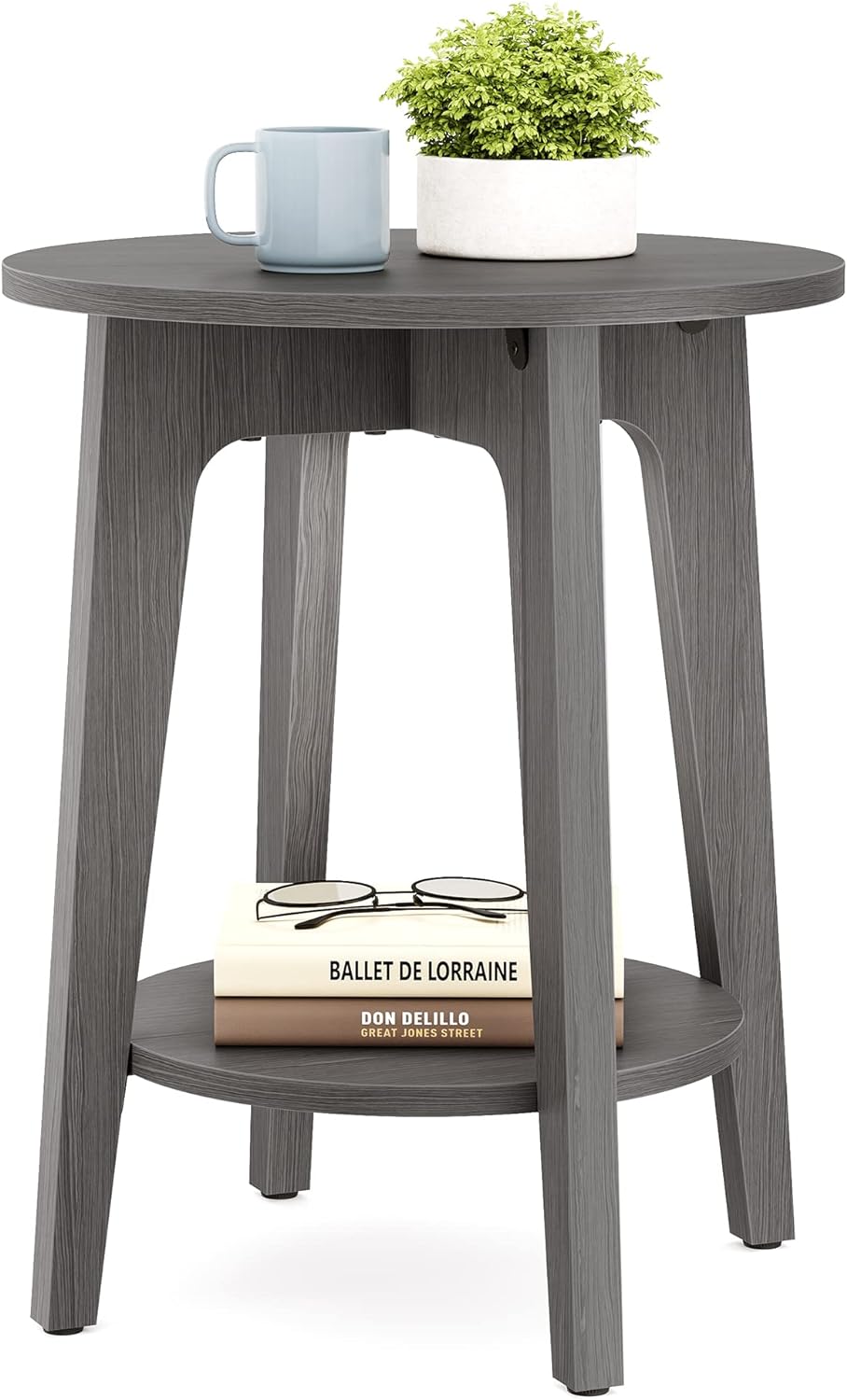 VASAGLE MAEZO Collection Small Round End Table for Modern Spaces