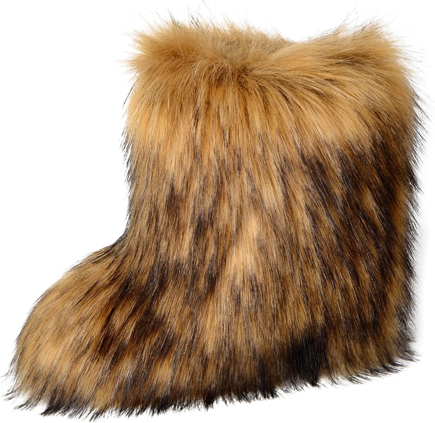 Furry Boots for Women Winter Fluffy Faux Fur Snow Boots