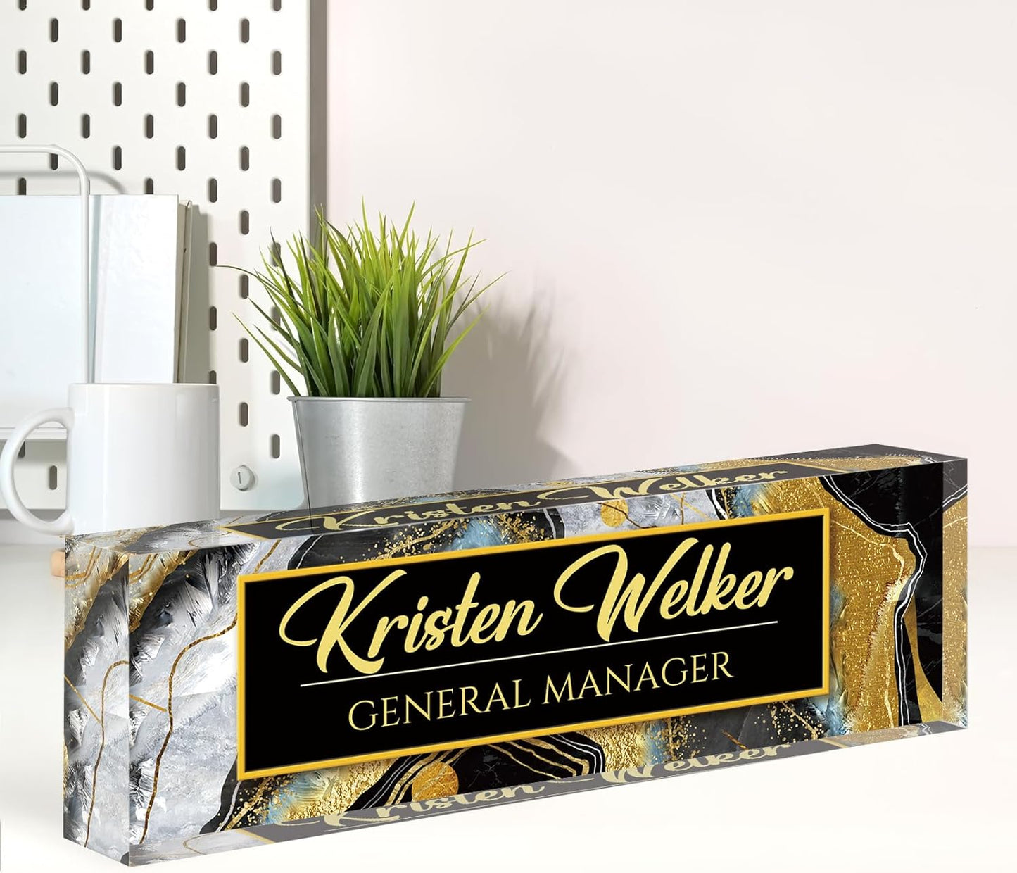 Personalized Desk Name Plate - Stylish Office Decor
