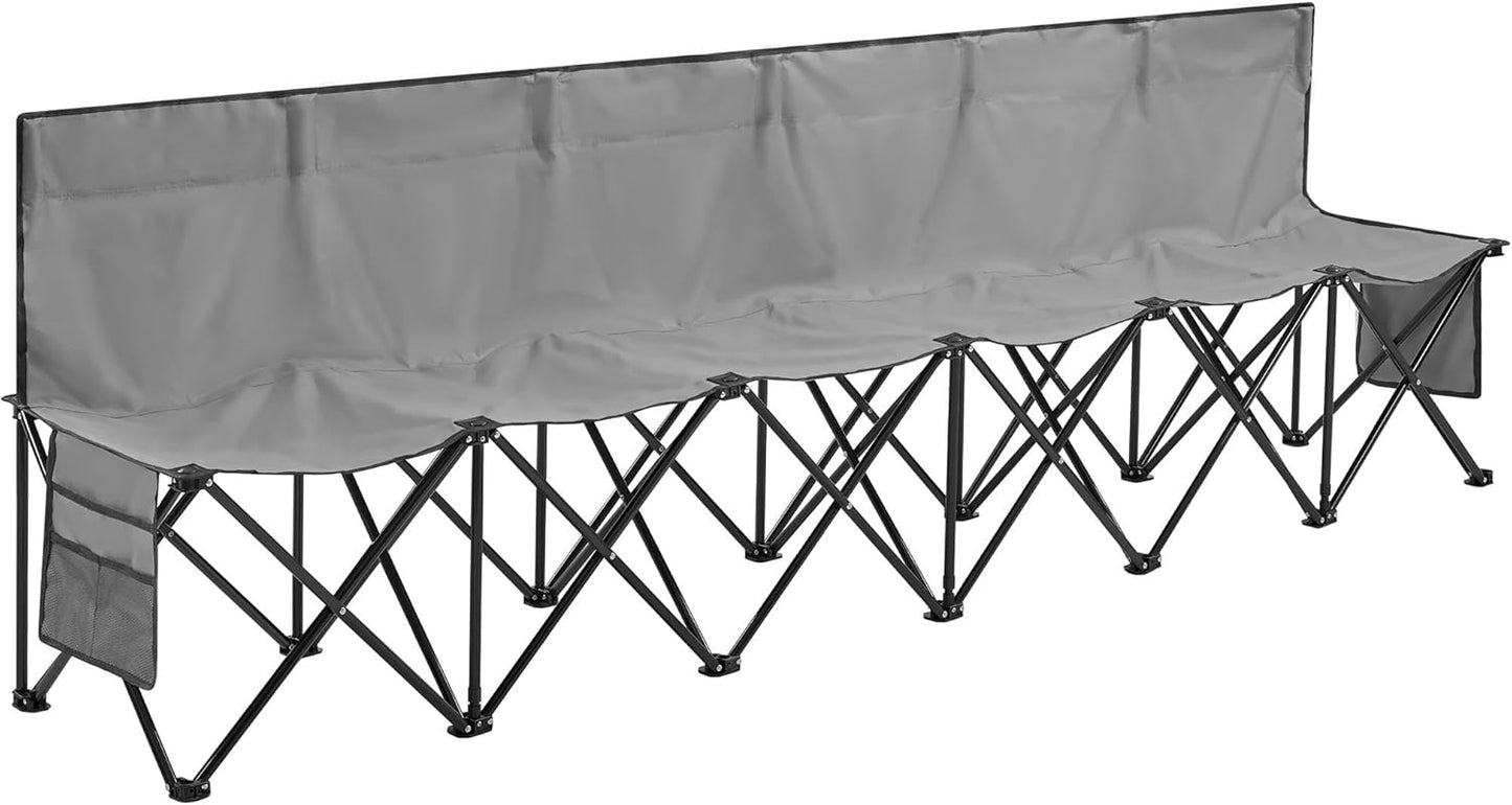 Yaheetech Foldable Sideline Bench for Sports and Outdoor Use