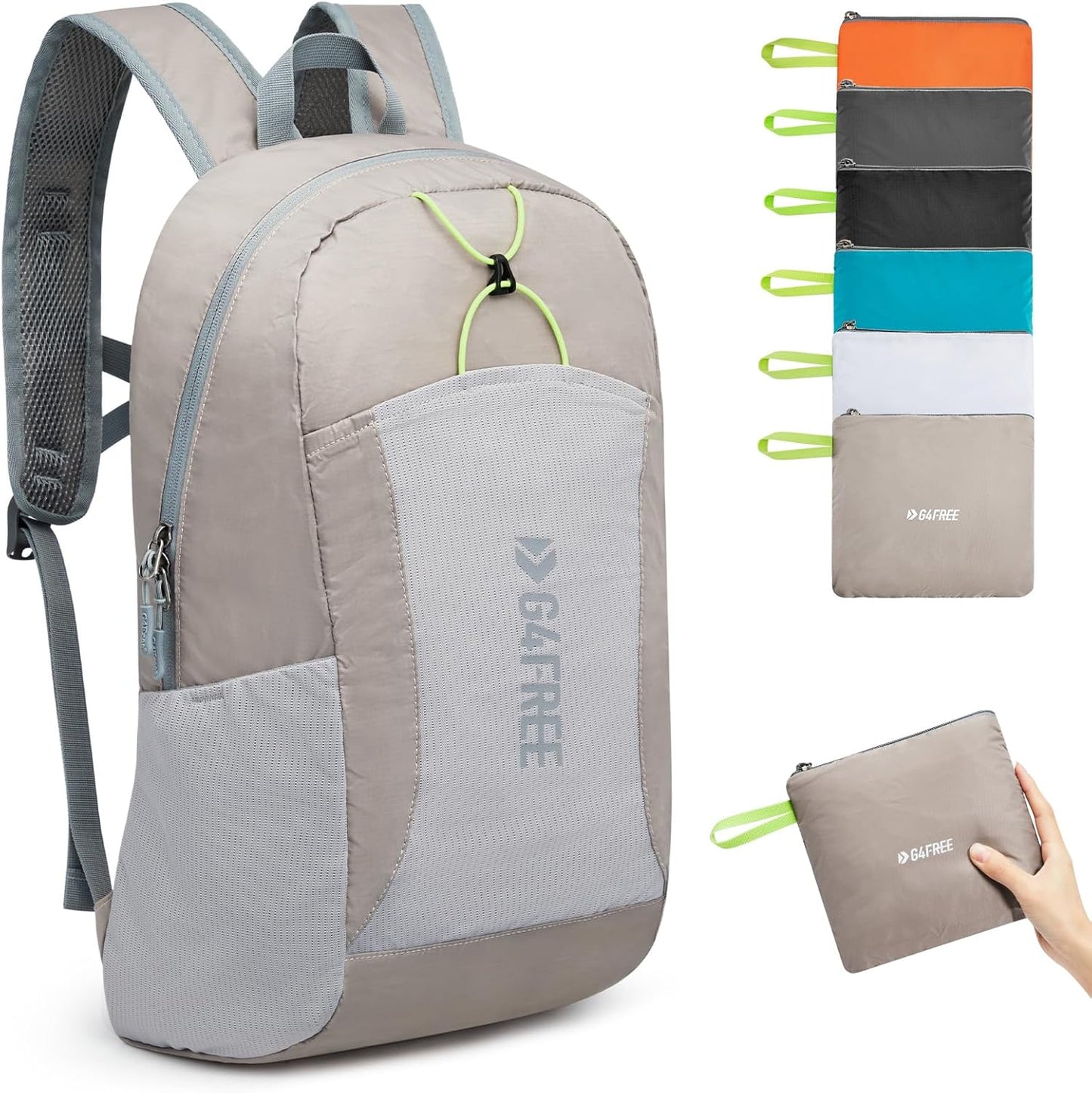 G4Free 24L Packable Hiking Backpack - Lightweight & Water Resistant