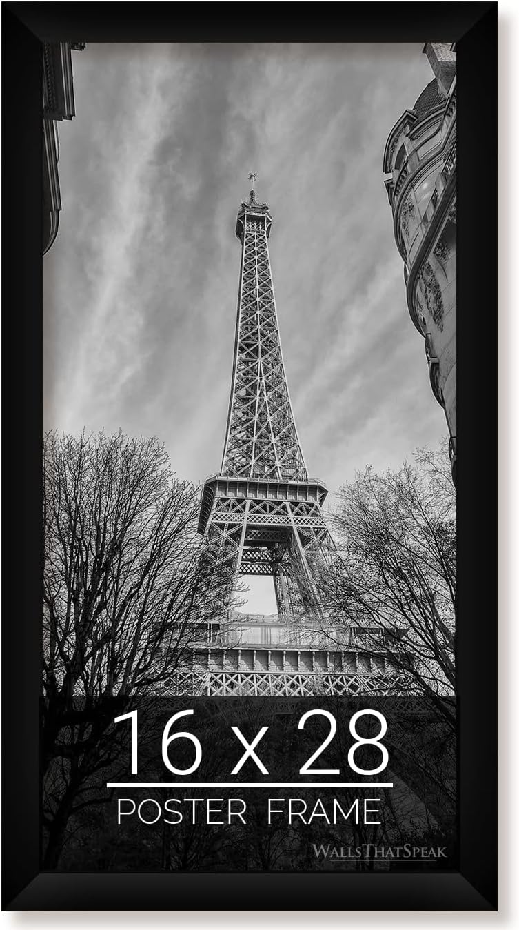 16x28 Black Picture Frame for Puzzles, Posters, and Photos