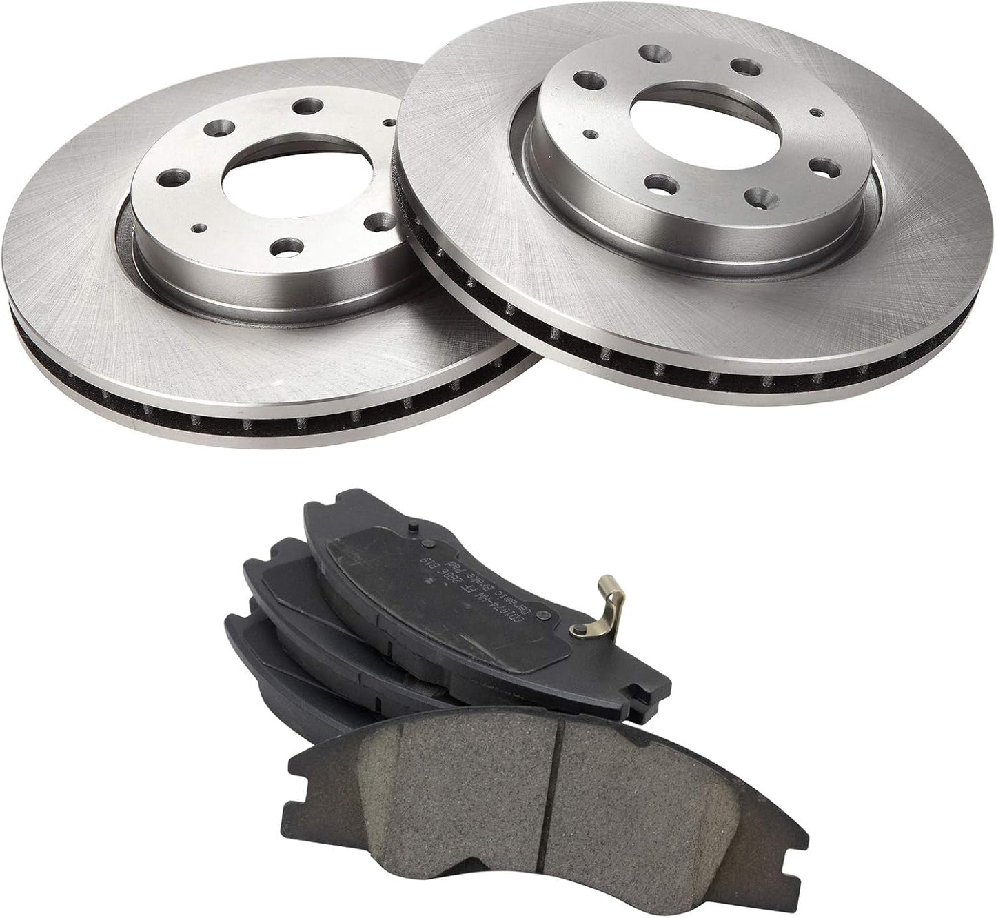 TRQ Front Ceramic Disc Brake Pads & Rotors Kit for Kia Spectra 5