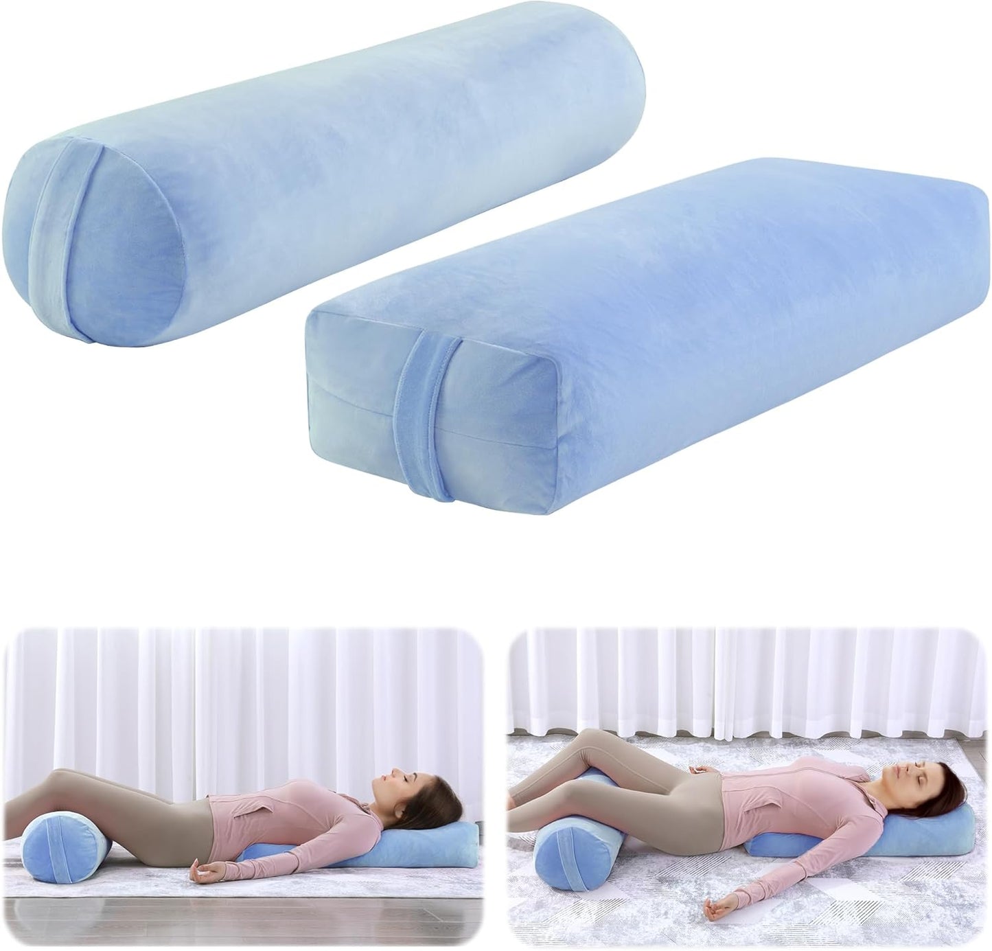 ROYALAY Yoga Bolster Pillow Set for Restorative Yoga Practice