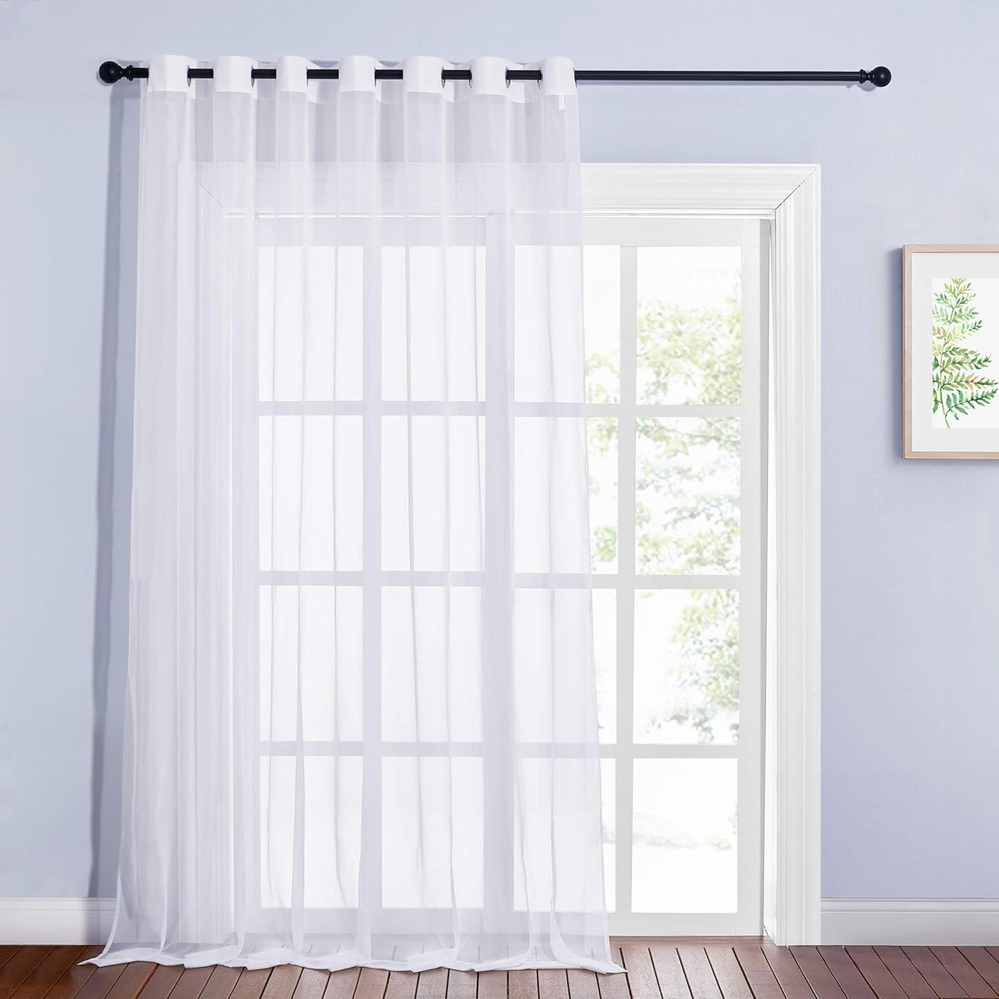 NICETOWN 100x108 White Sheer Voile Drape
