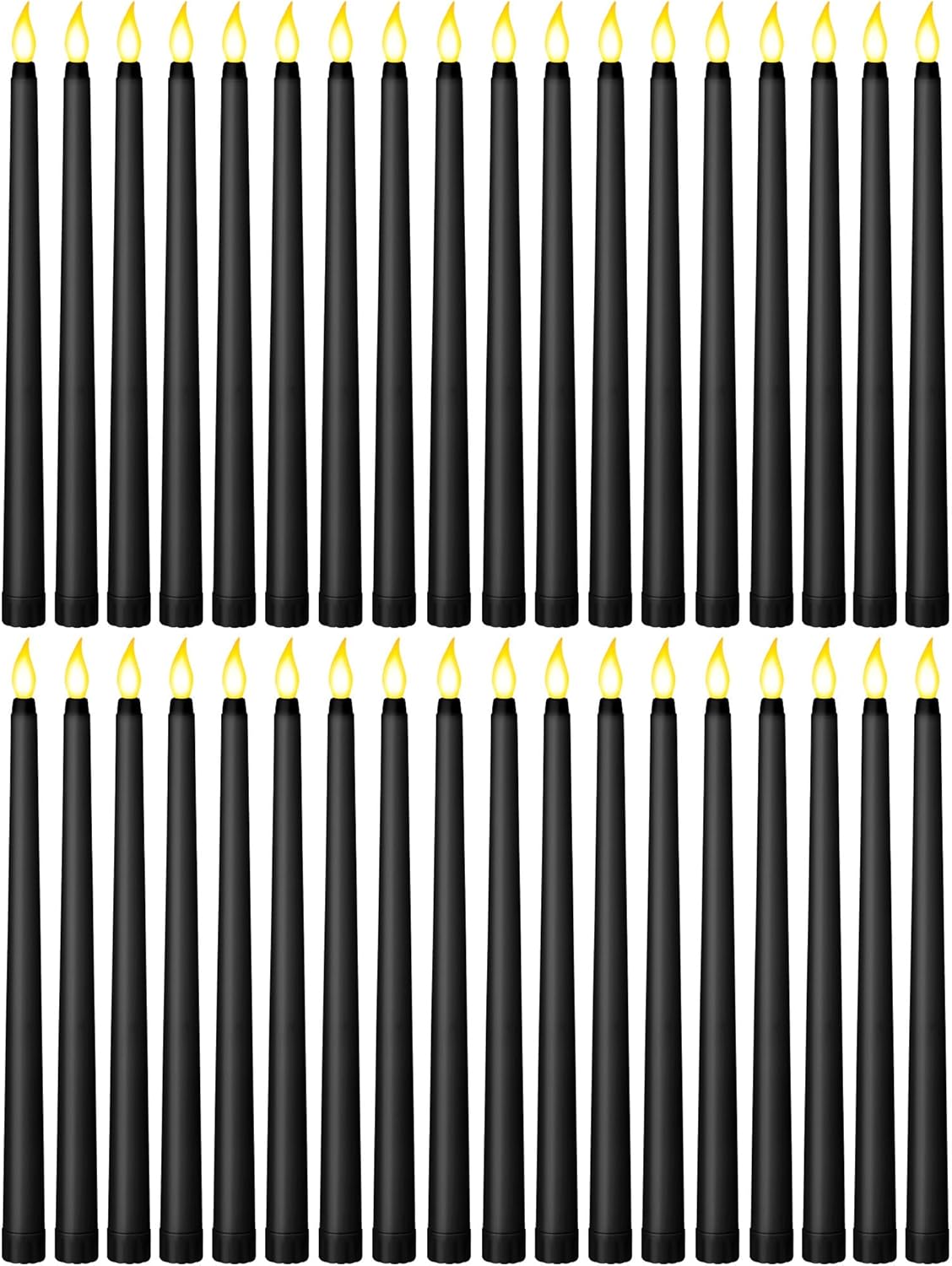 36 Pieces Flameless Taper Candles for All Occasions and Events