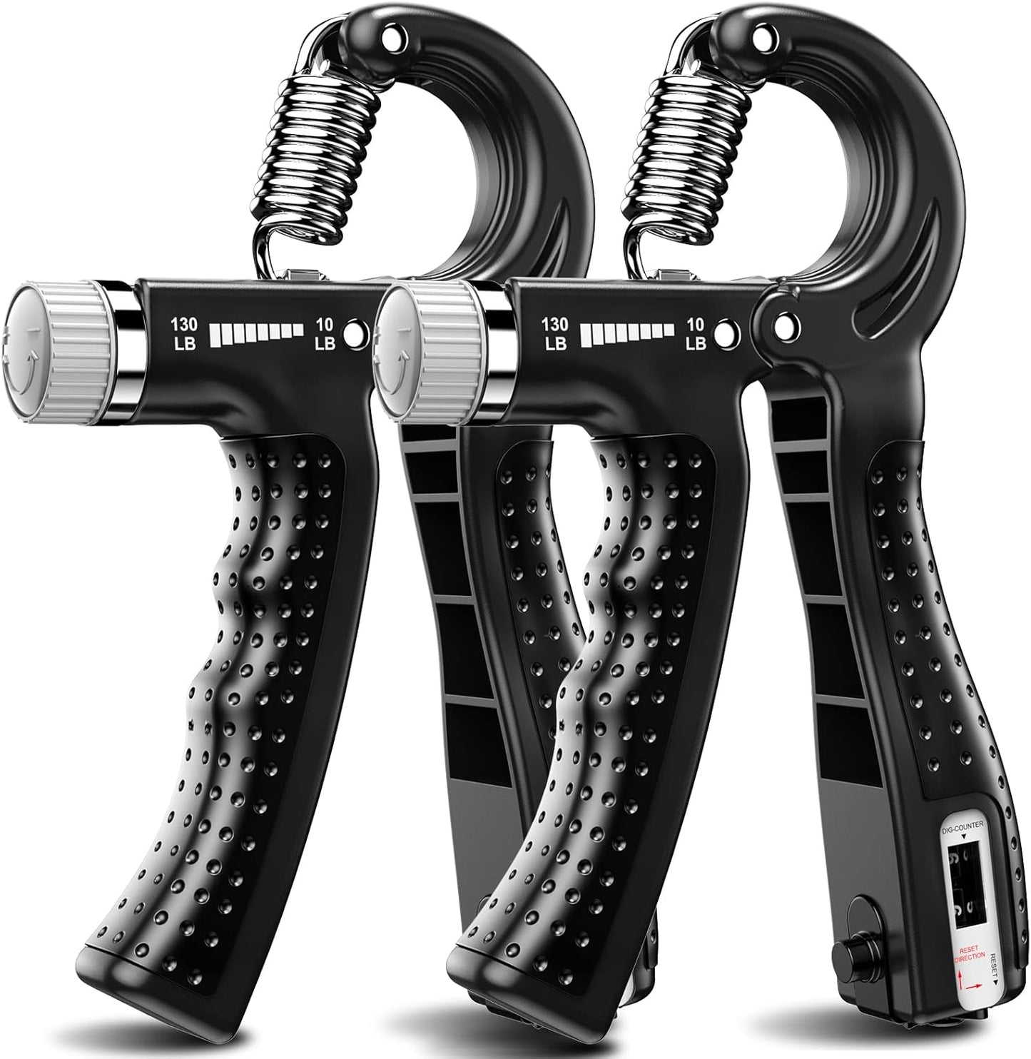 Adjustable Grip Strengthener 2-Pack 10-130 lbs: Build Muscle Fast!