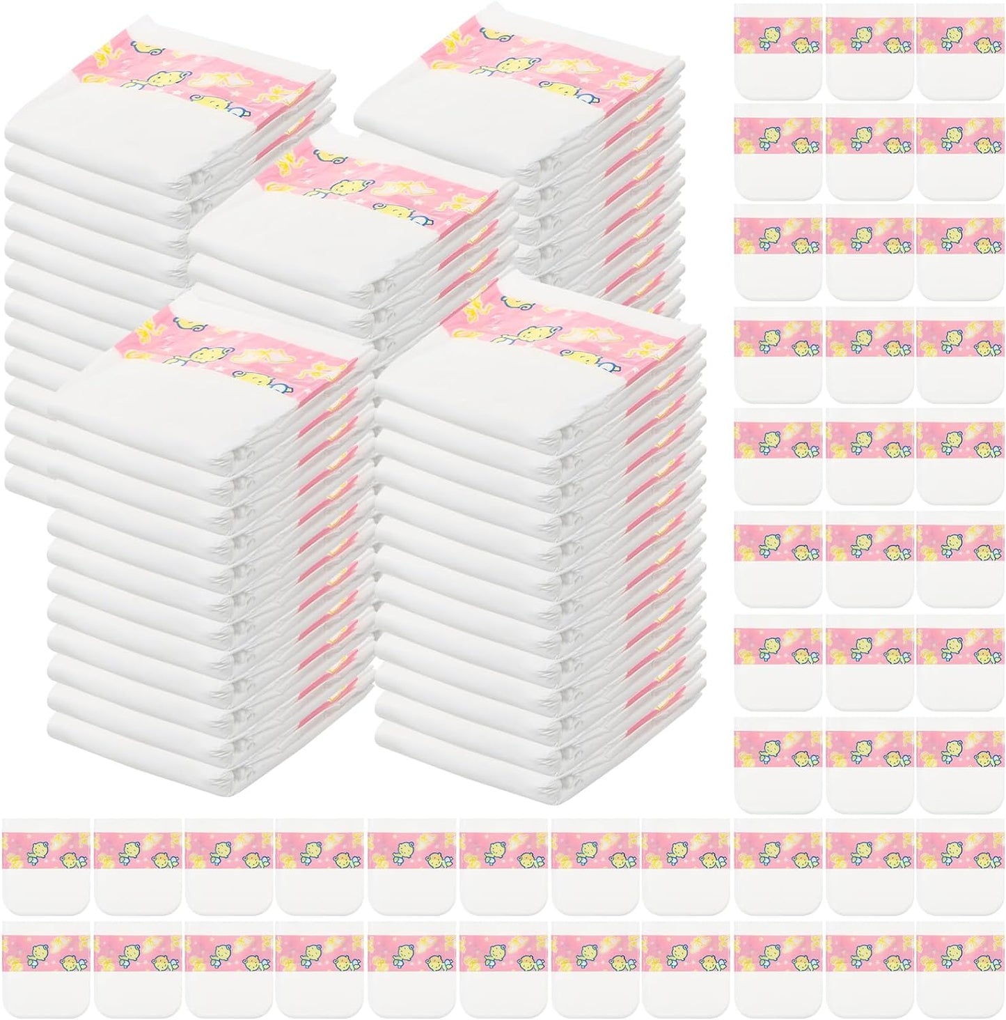 Libima 80 Pack Baby Doll Diapers - Refill for 18-24 Inch Newborn Dolls