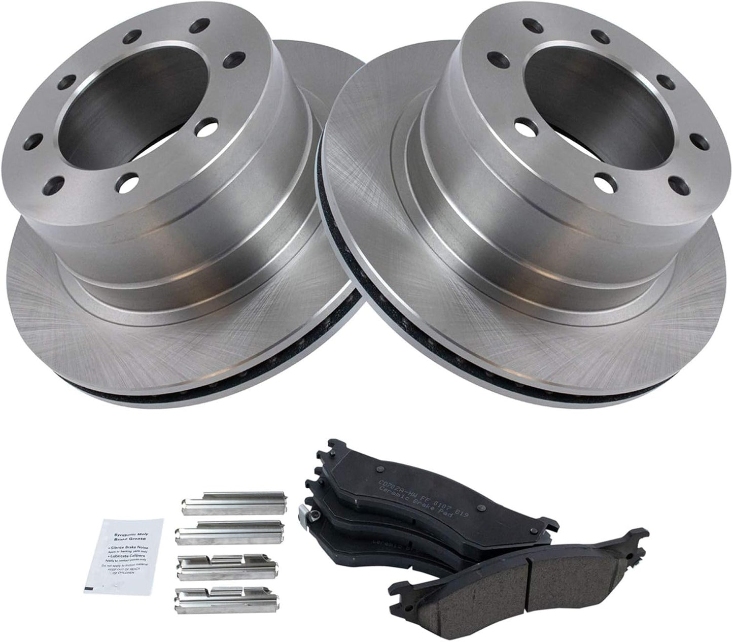 TRQ Rear Brake Pad & Rotor Kit for Dodge Ram 1500 2500 3500