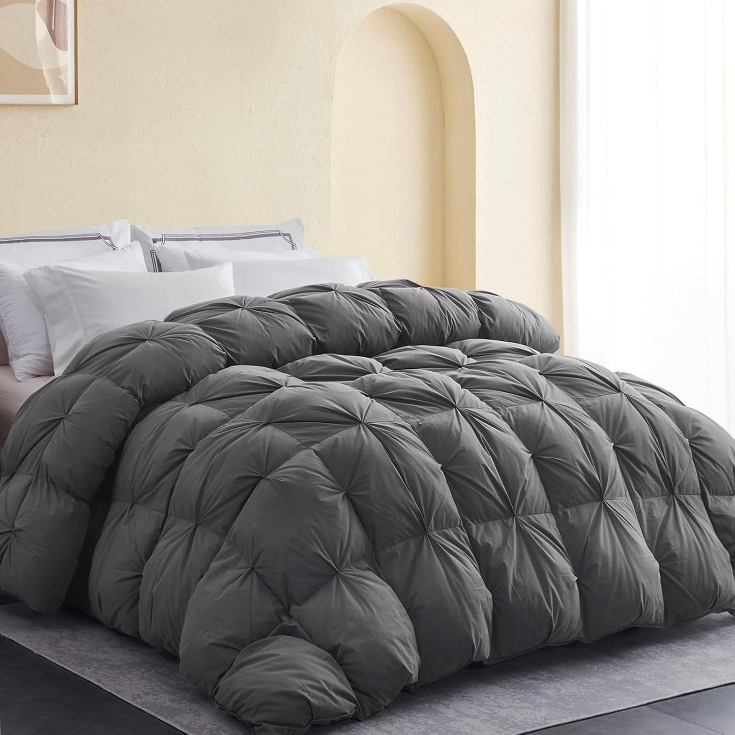 Premium Down Comforter Queen Size for All Season Comfort