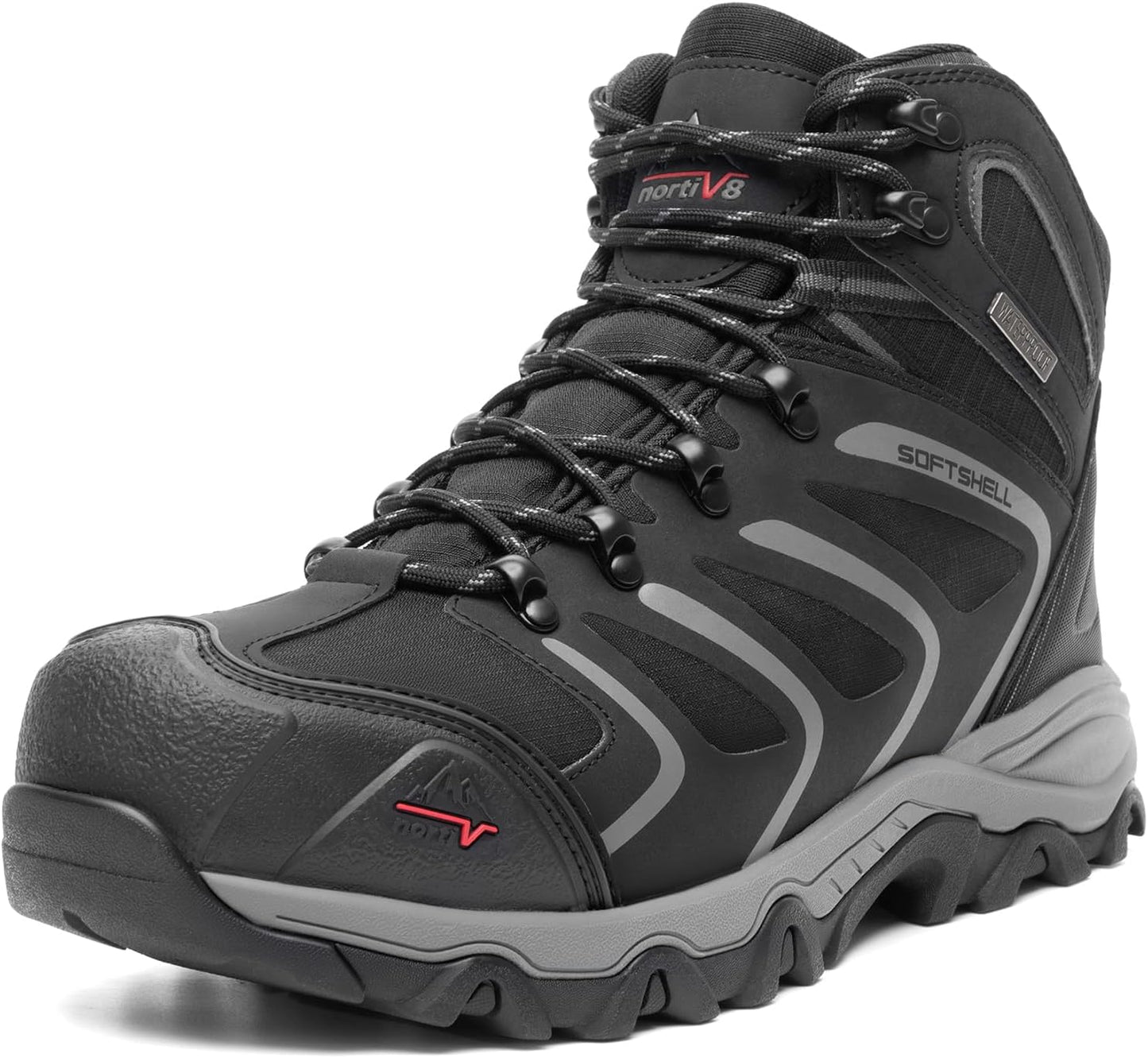 NORTIV 8 Waterproof Work Boots for Men with Steel Toe Safety
