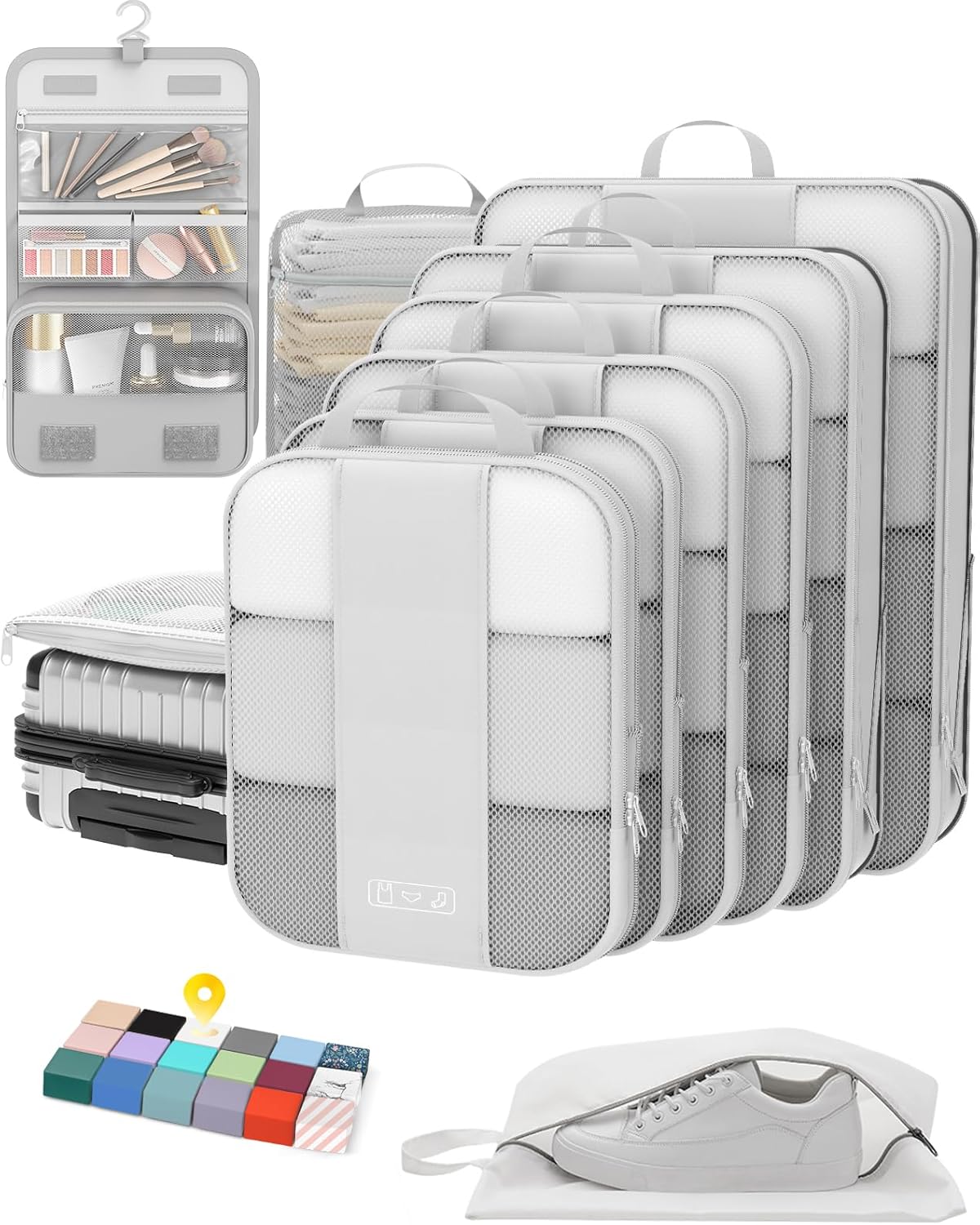 10 Set Compression Packing Cubes for Travel Essentials
